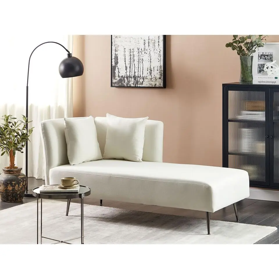 RIOM - Chaise longue - Wit - Linkszijdig - Stof