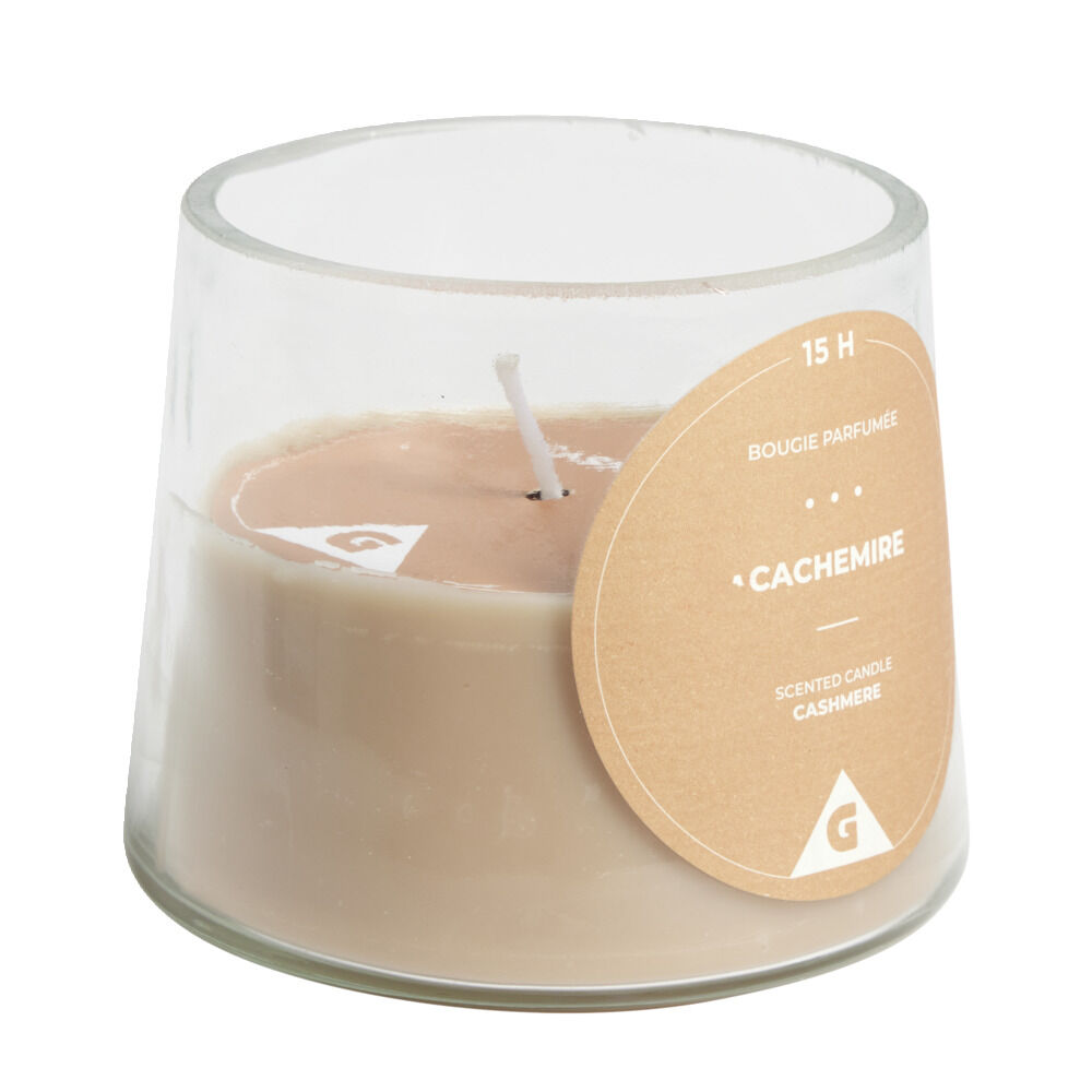 Bougie dans verre senteur cachemire Ø9xH7.5cm