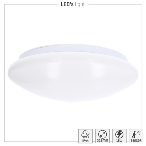 Deckenleuchte, 18 W, 1100 lm, 3000 K, IP44