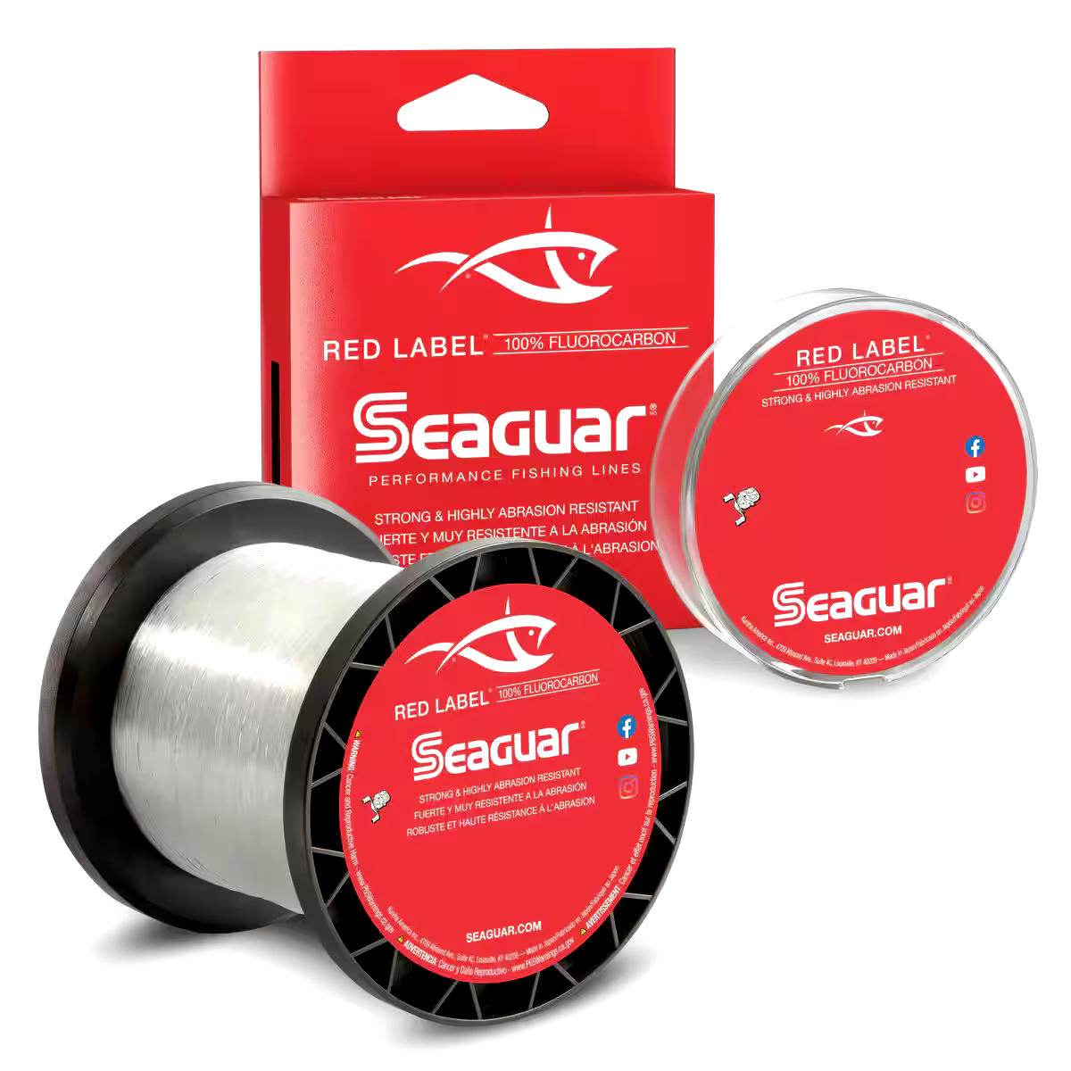 Seaguar Red Label Fluorocarbon Fishing Line, Clear