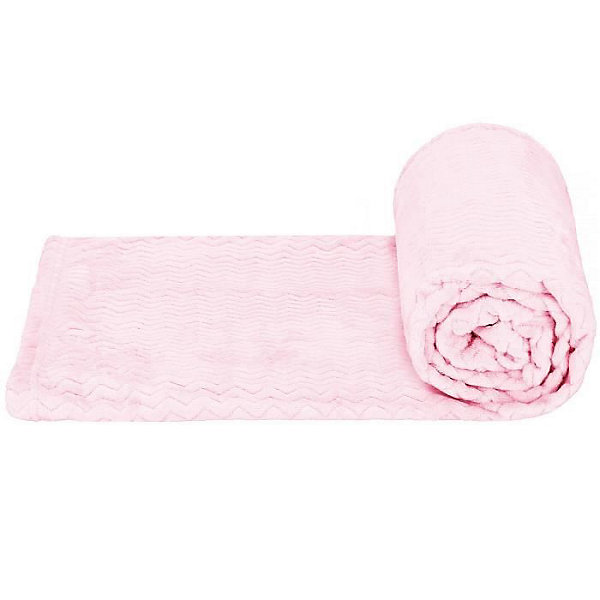 Couvre-lit - SPRINGOS - zigzag - 200x220 cm - rose clair - extra soft