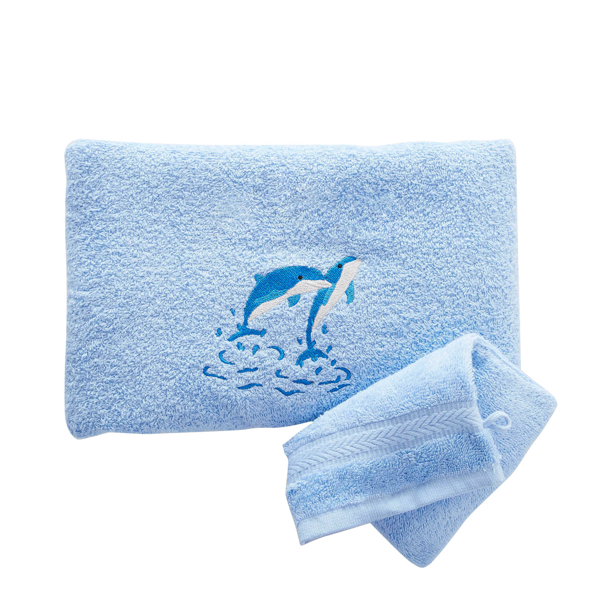 Éponges brodées dauphins Colombine&reg; - Lot