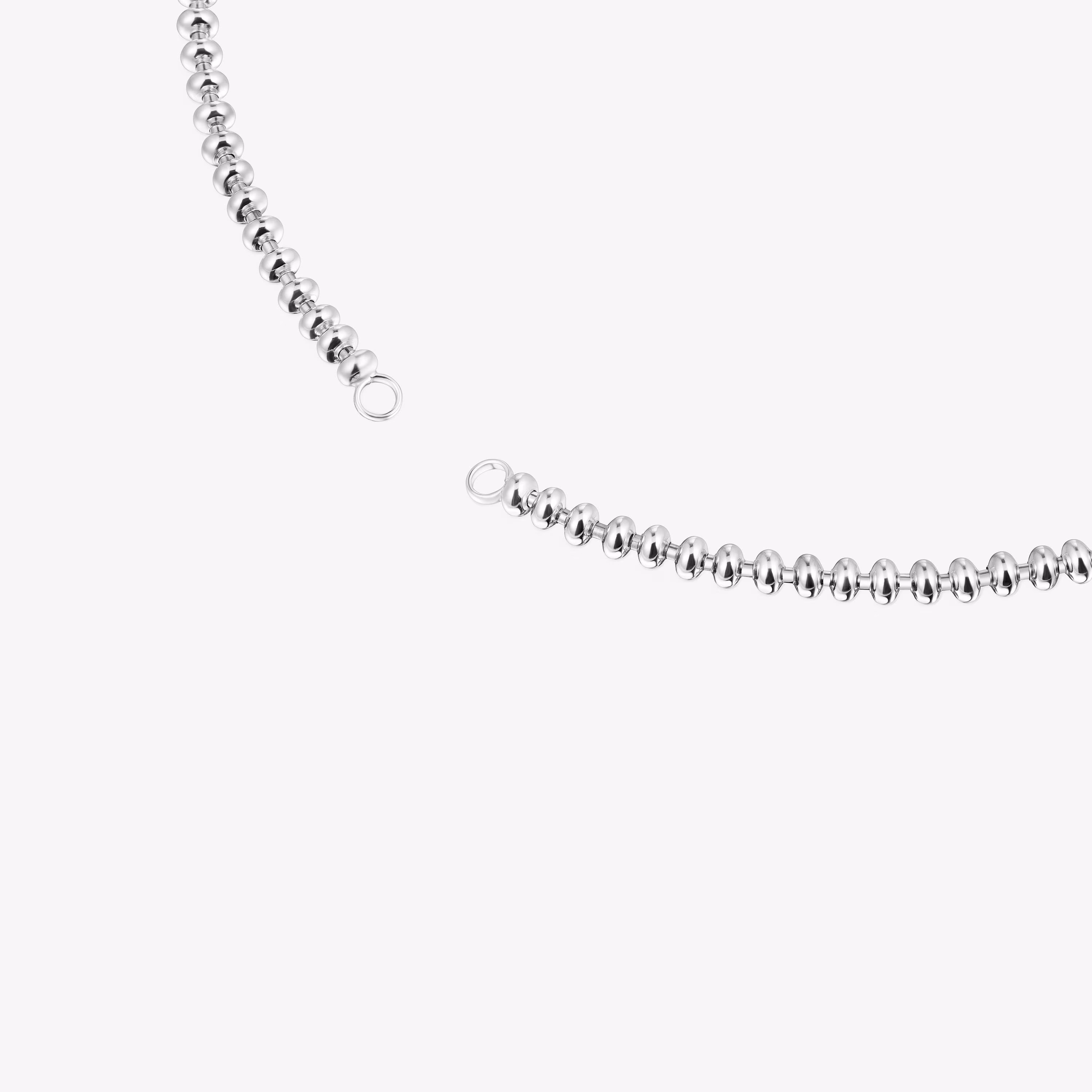 Collar corto de plata con motivos bola 51,5 cm Hold Oval