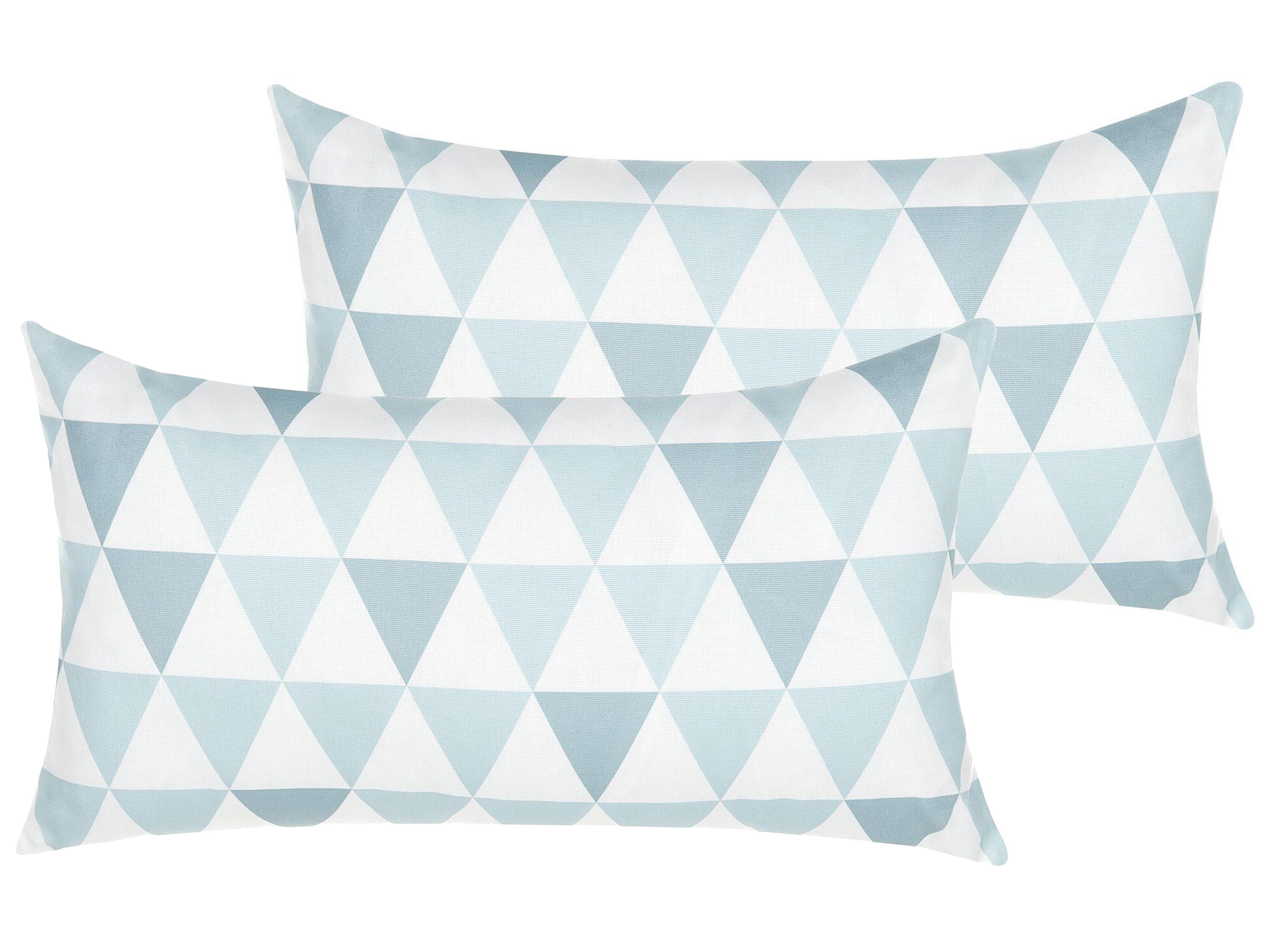 Patio Cushion TRIFOS Geometric Pattern 40 x 70 cm Blue