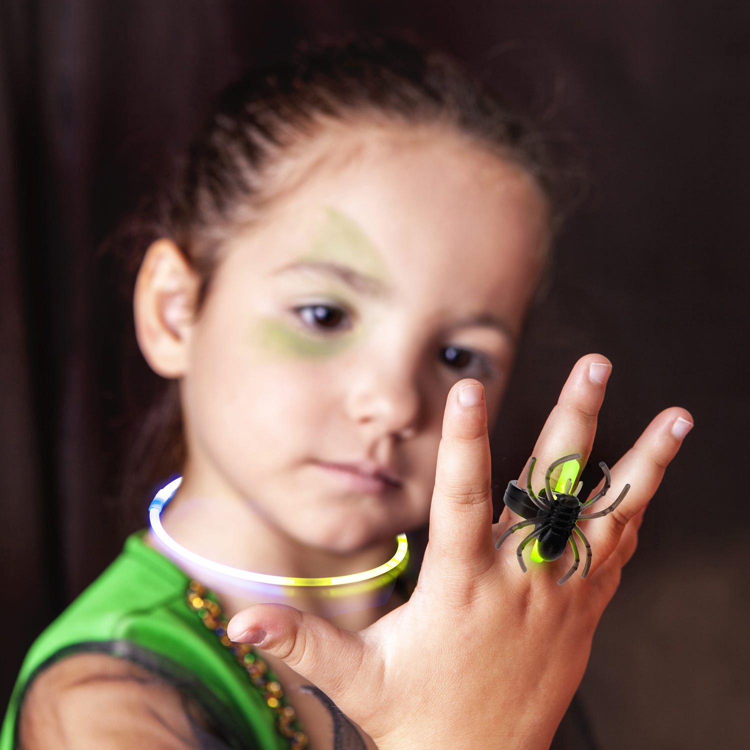 Set 10 accessori fluo party Halloween