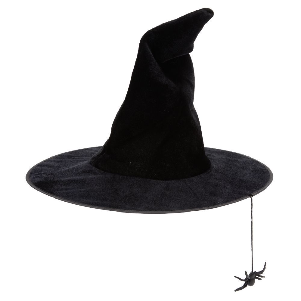 Chapeau Halloween araignée suspendue Ø40xH34cm