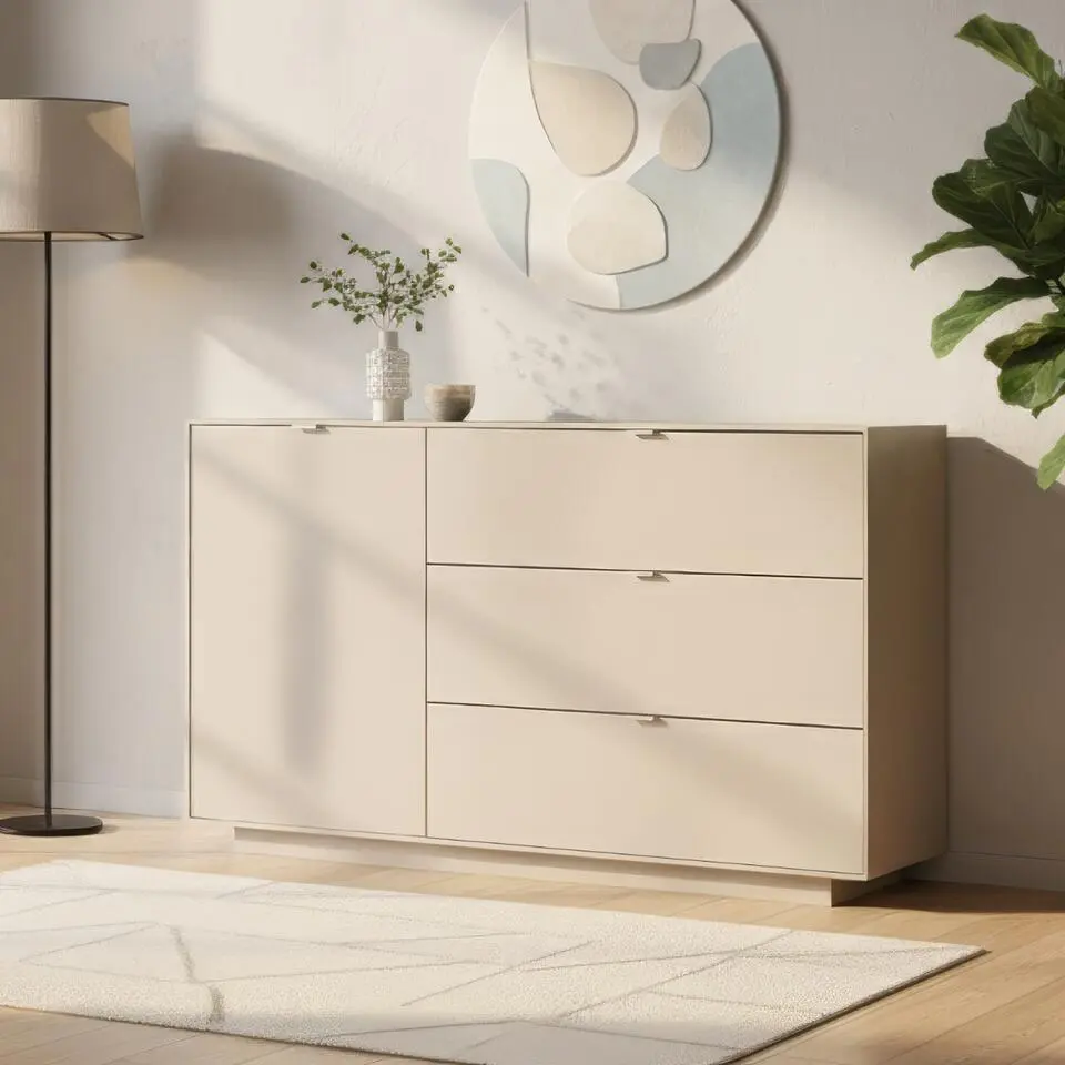 Calicosy - VIKA Dressoir - Beige 160x37,5x90 cm