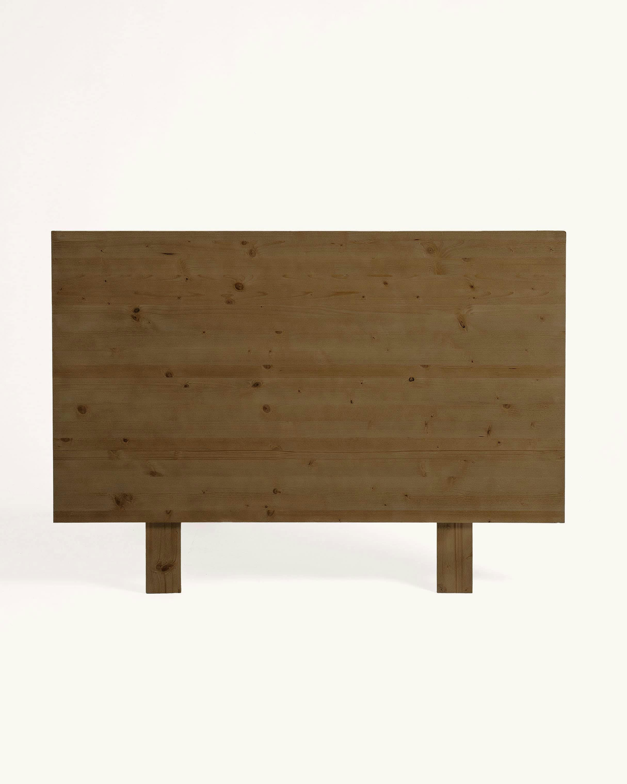 NALA - Tête de lit en bois d'épicéa massif de couleur marron pour lit 150 cm