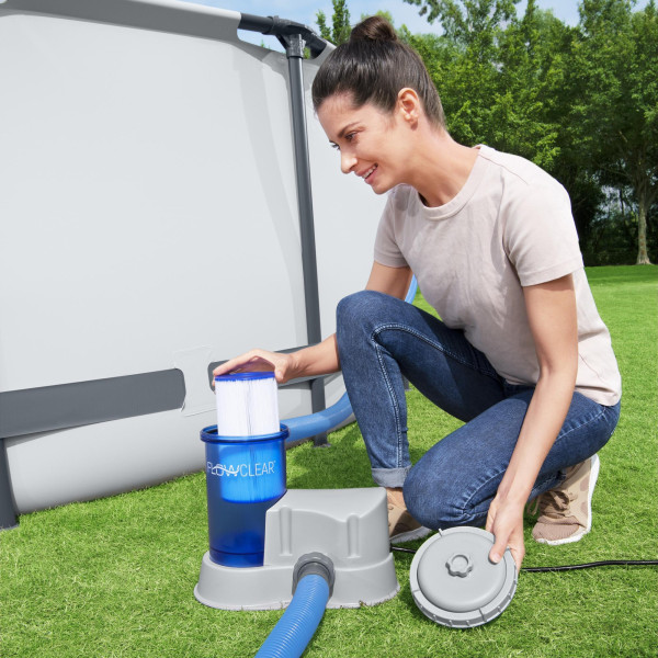 Pompa filtrująca do basenów Flow Clear 5678 l/h przezroczysta BESTWAY