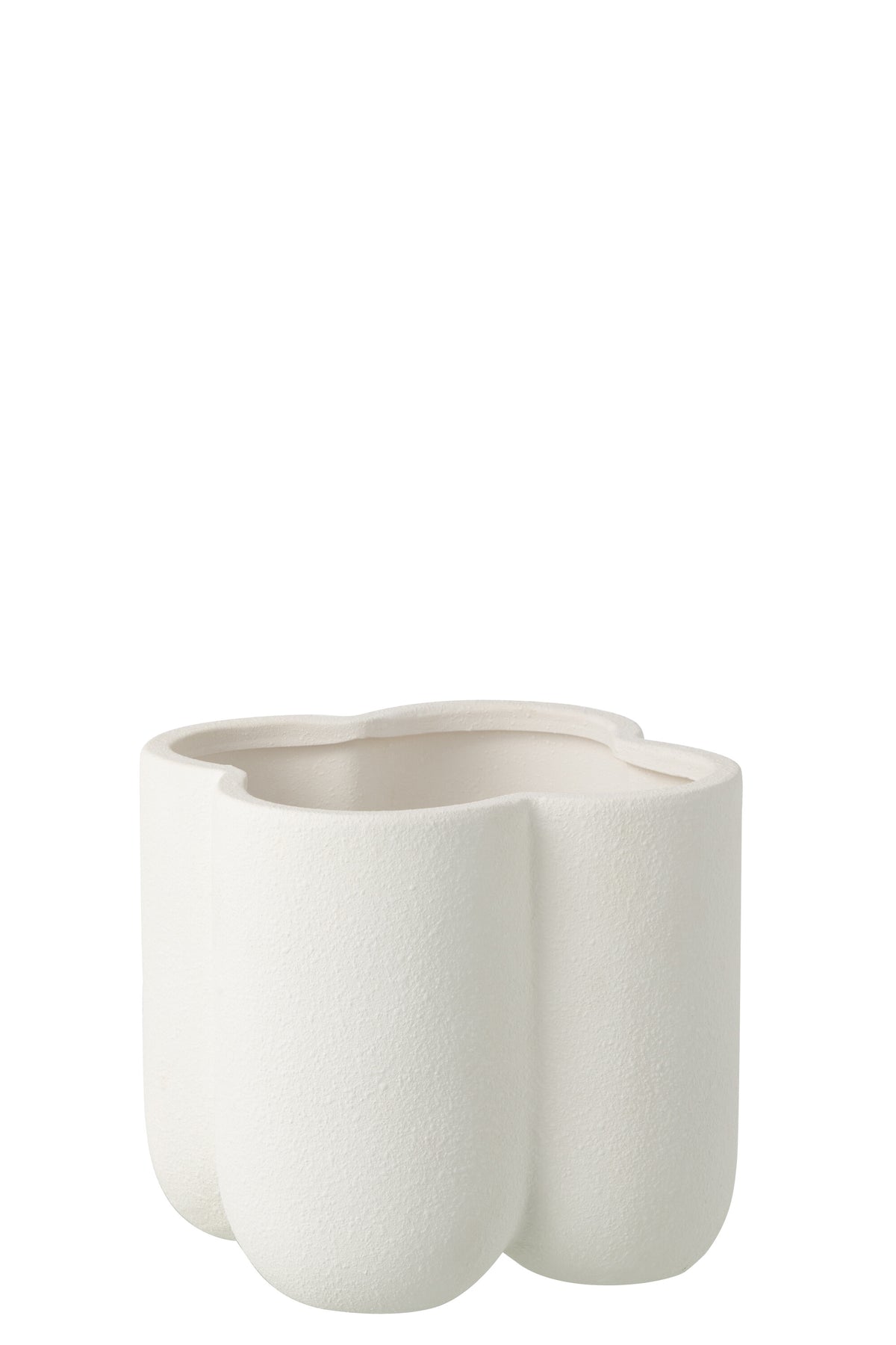 J-Line bloempot Buddy - keramiek - wit - medium