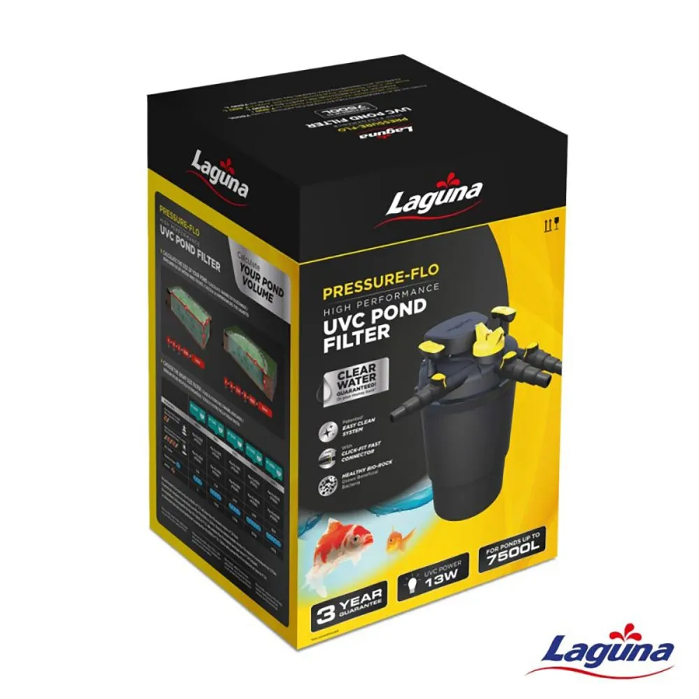 Laguna Pressure Flo 7500 UVC pond filtration kit