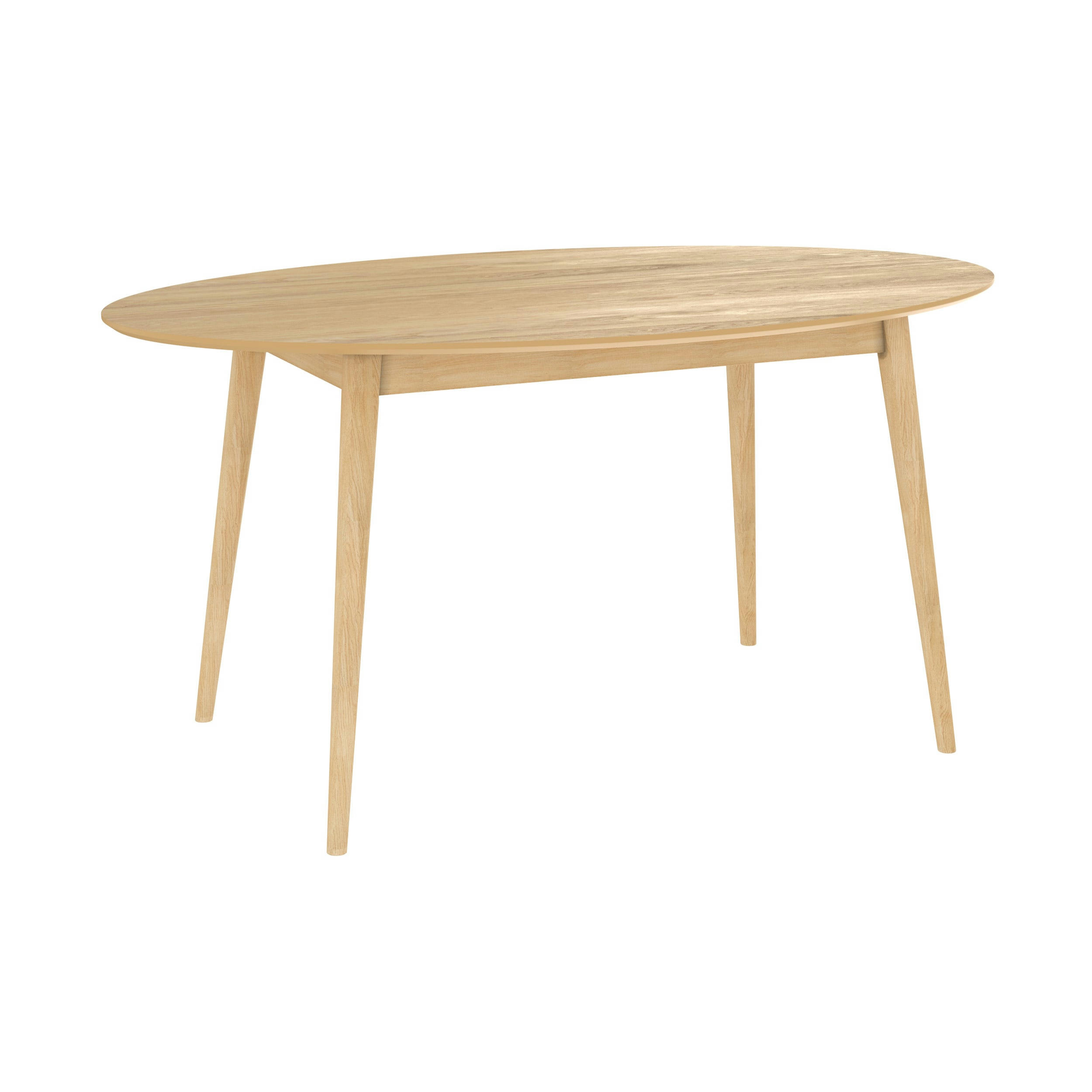 EDDY - Table Eddy ovale 6 personnes en bois clair 150 cm