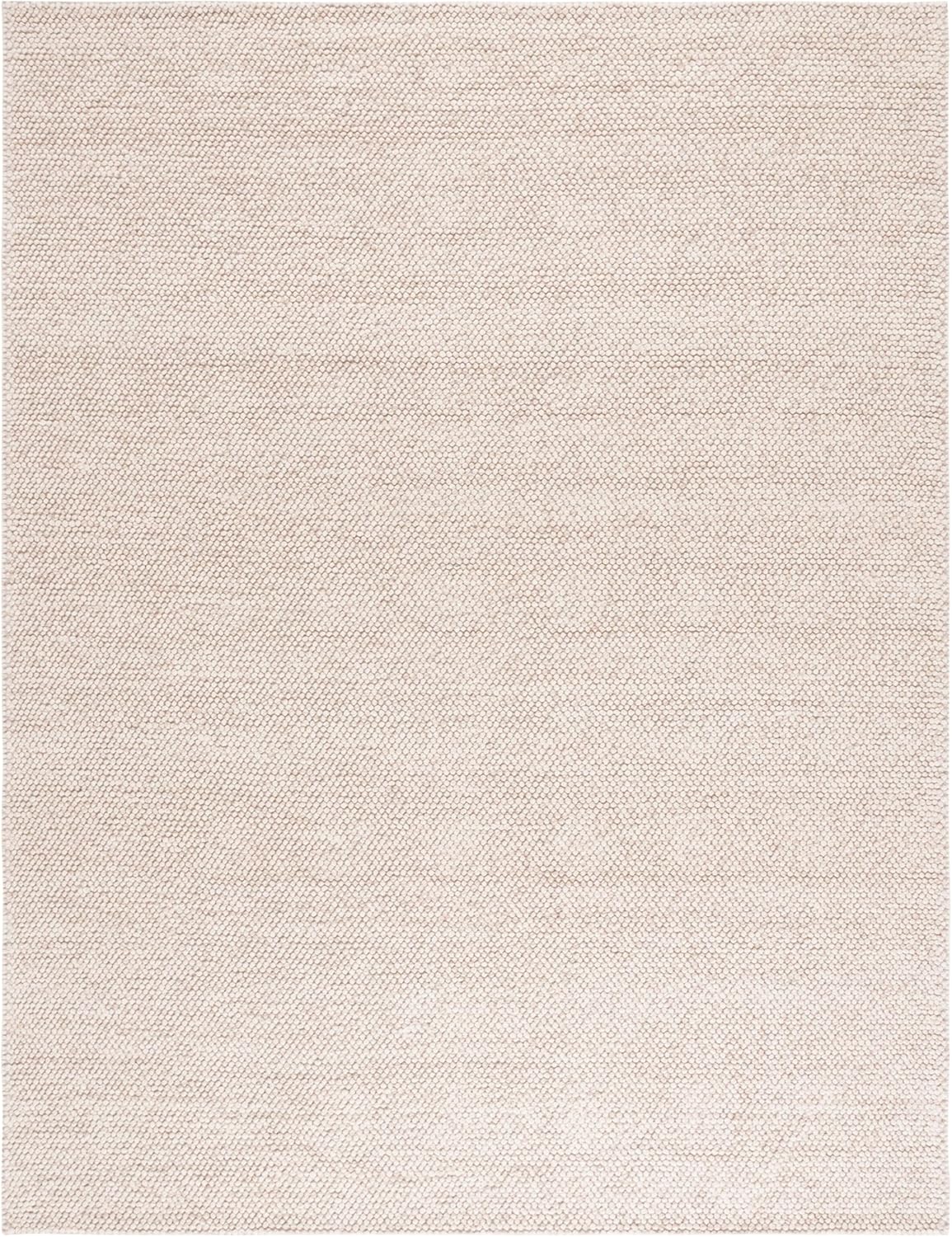 SAFAVIEH Area Rug 8x10 - Natura Collection - Large - Beige & Ivory, Handmade Wool Blend, Textured Design, Ideal for Living Room, Bedroom, Dining Space (NAT425B)