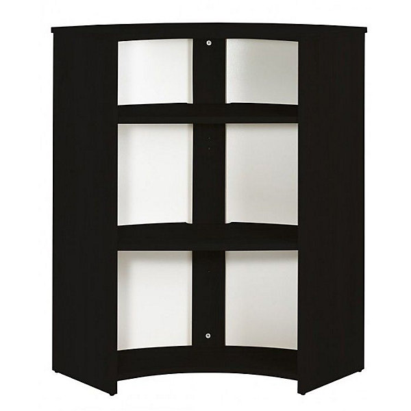 Meuble comptoir bar Beaux Meubles Pas Chers 96cm noir blanc bois