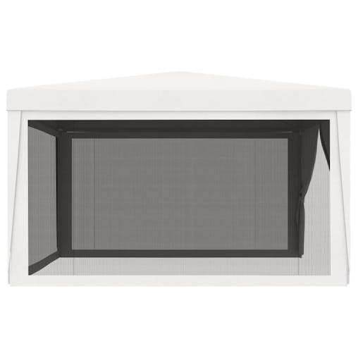 NNEVL Party Tent with 4 Mesh Sidewalls 4x4 m White