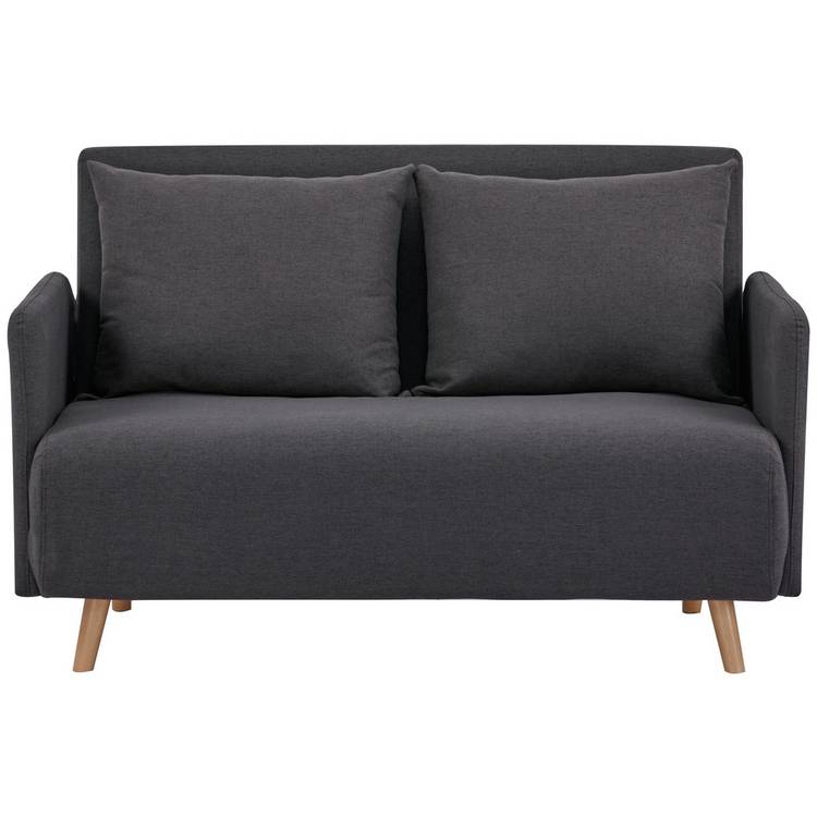 Habitat Alex Fabric Small Double Sofa Bed - Charcoal