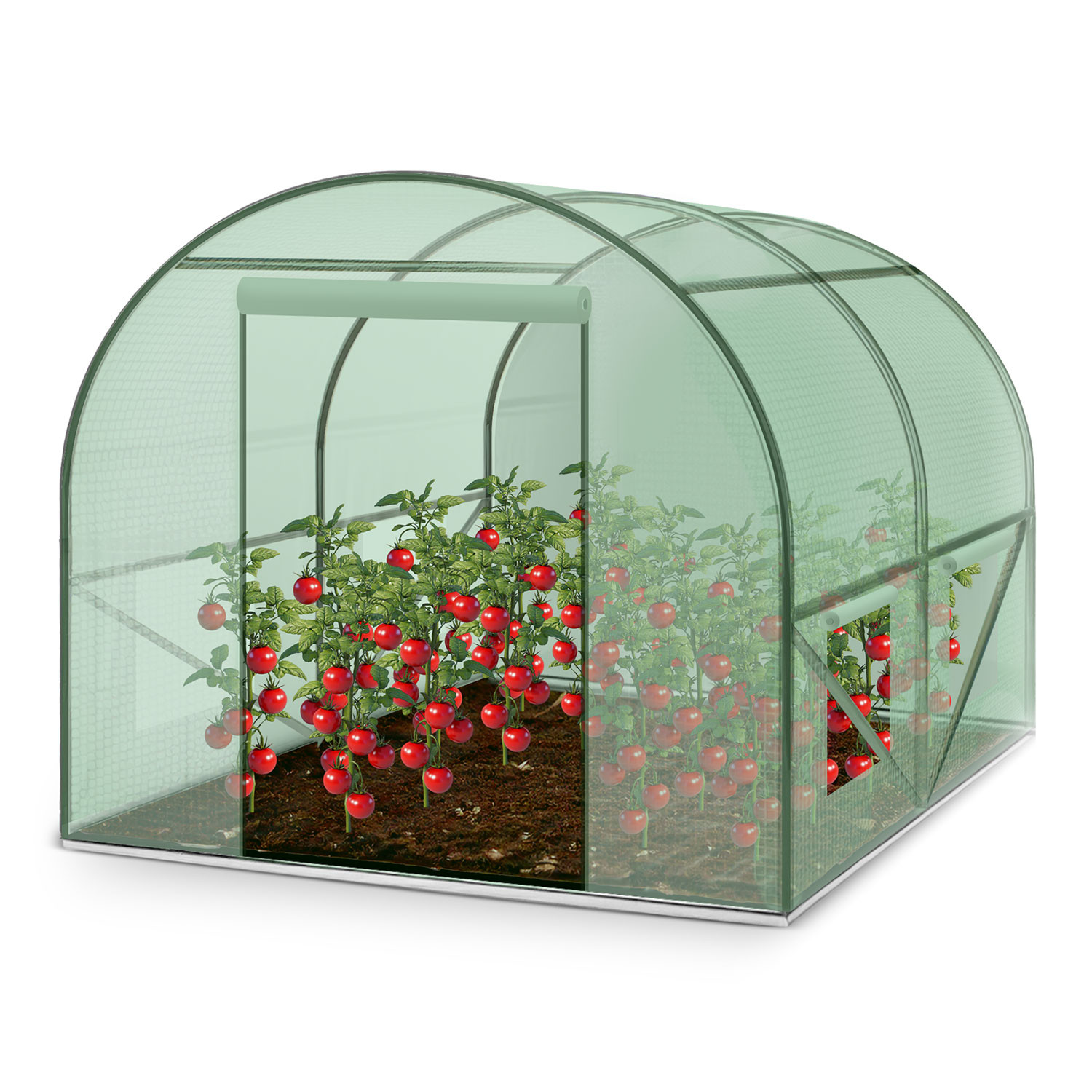 Tunel foliowy ogrodowy szklarnia 2x2m 4m2 zielony Plonos