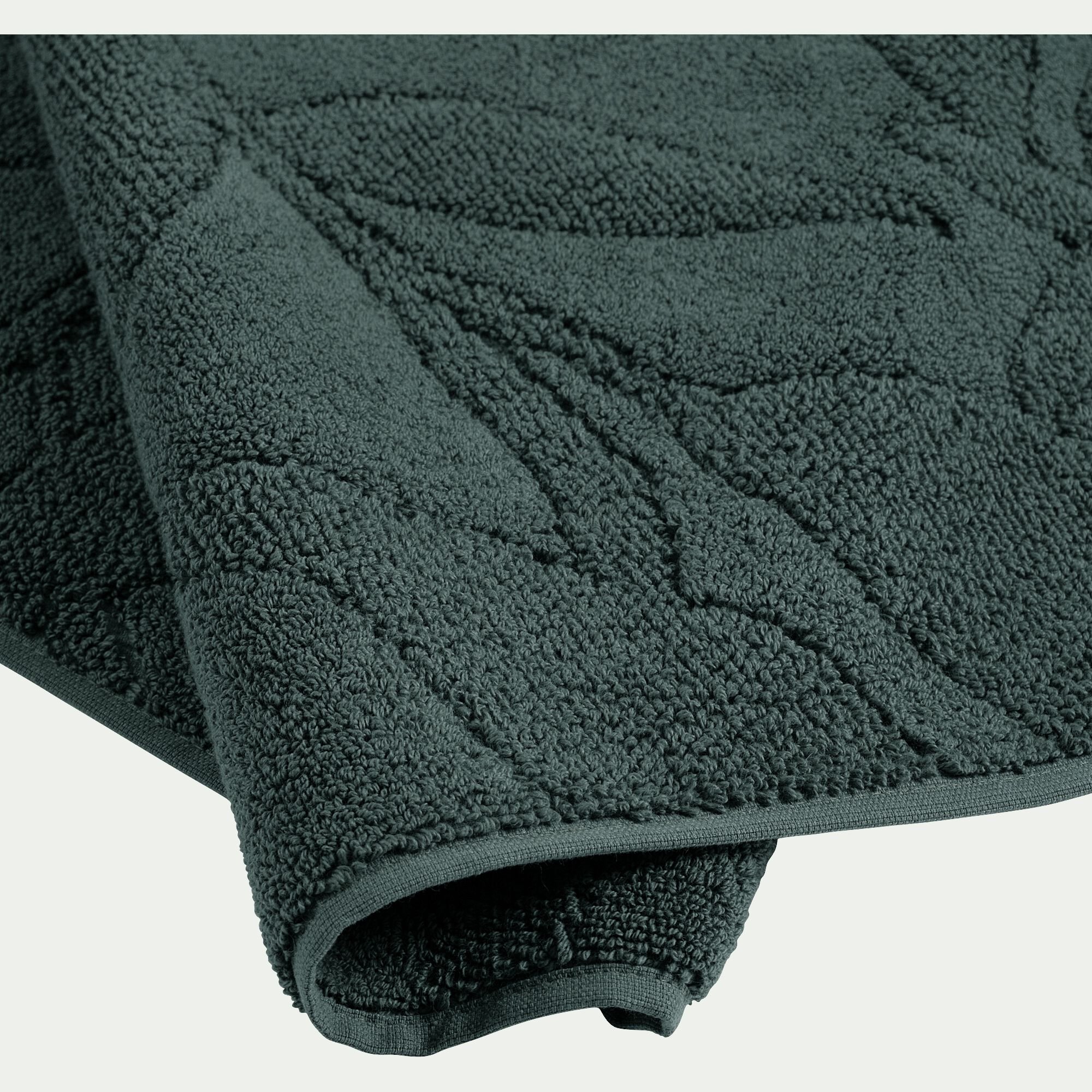 RYAD - Tapis de bain en coton - vert cèdre 50x80cm
