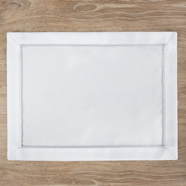 Podkładki MADELE na stół białe 30x40 cm komplet ozdobne