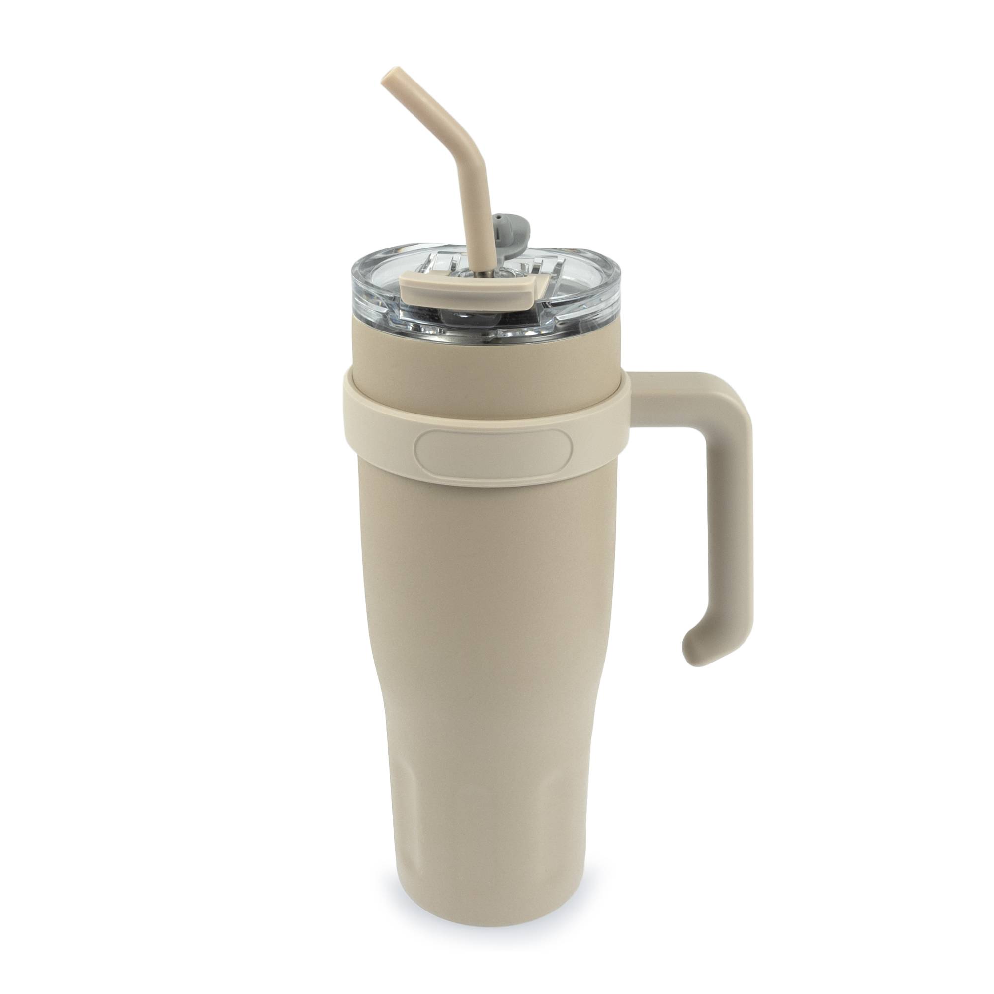 Large Taupe Travel Cup