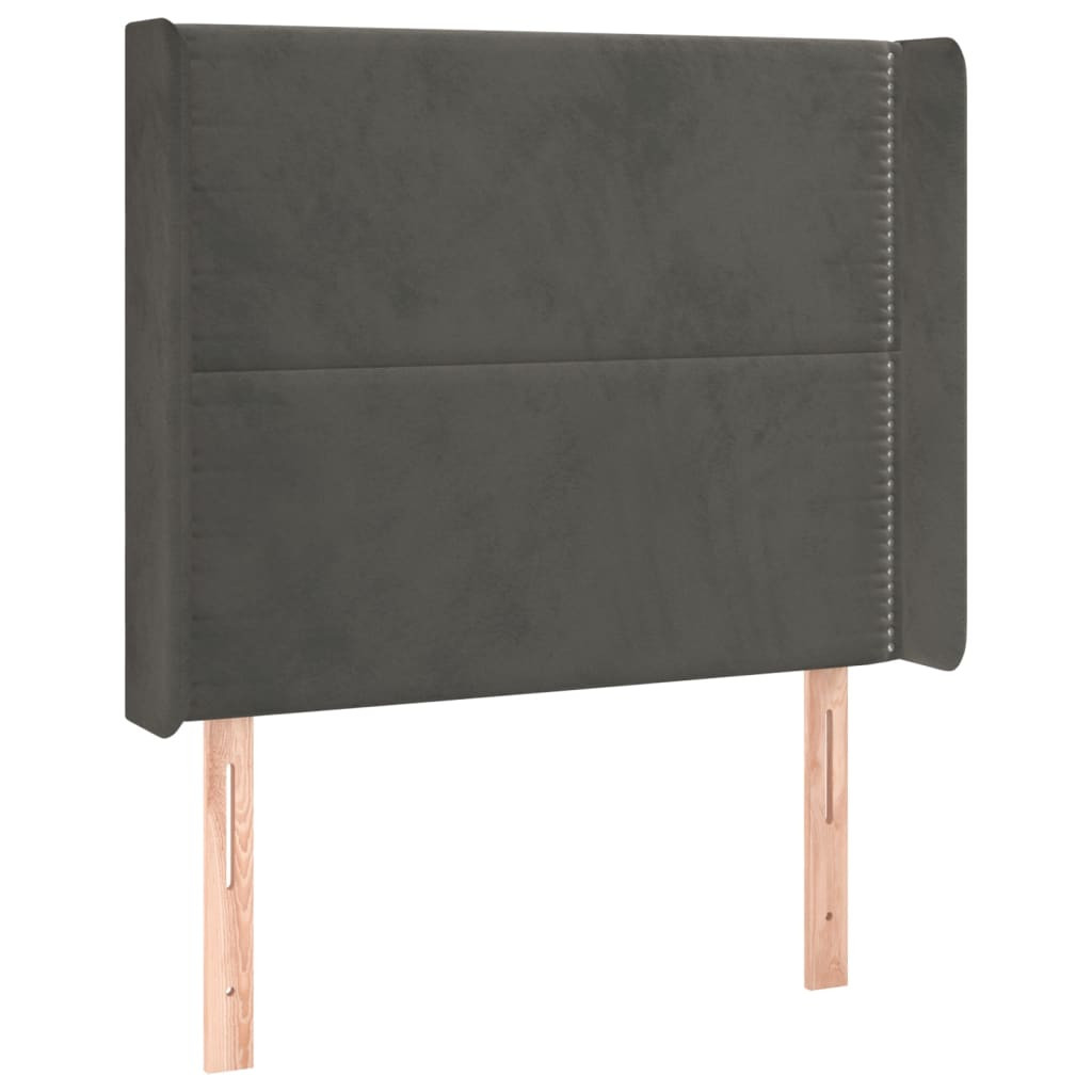 Wezgłowie Szary 83 x 16 x 118/128 cm Aksamit vidaXL