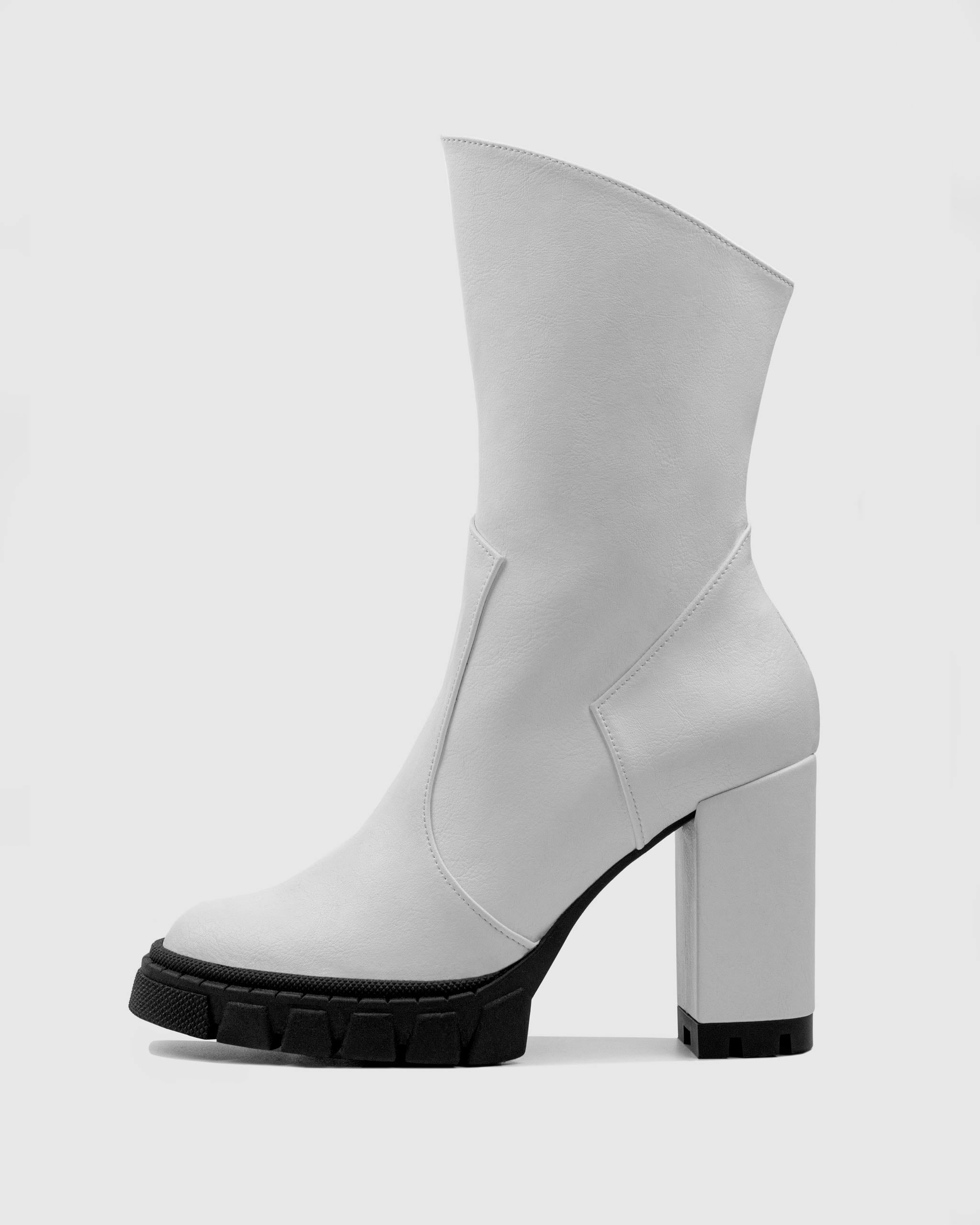 BOHEMA - Ritual Boots Białe, ze skóry roślinnej, polska rodzinna marka