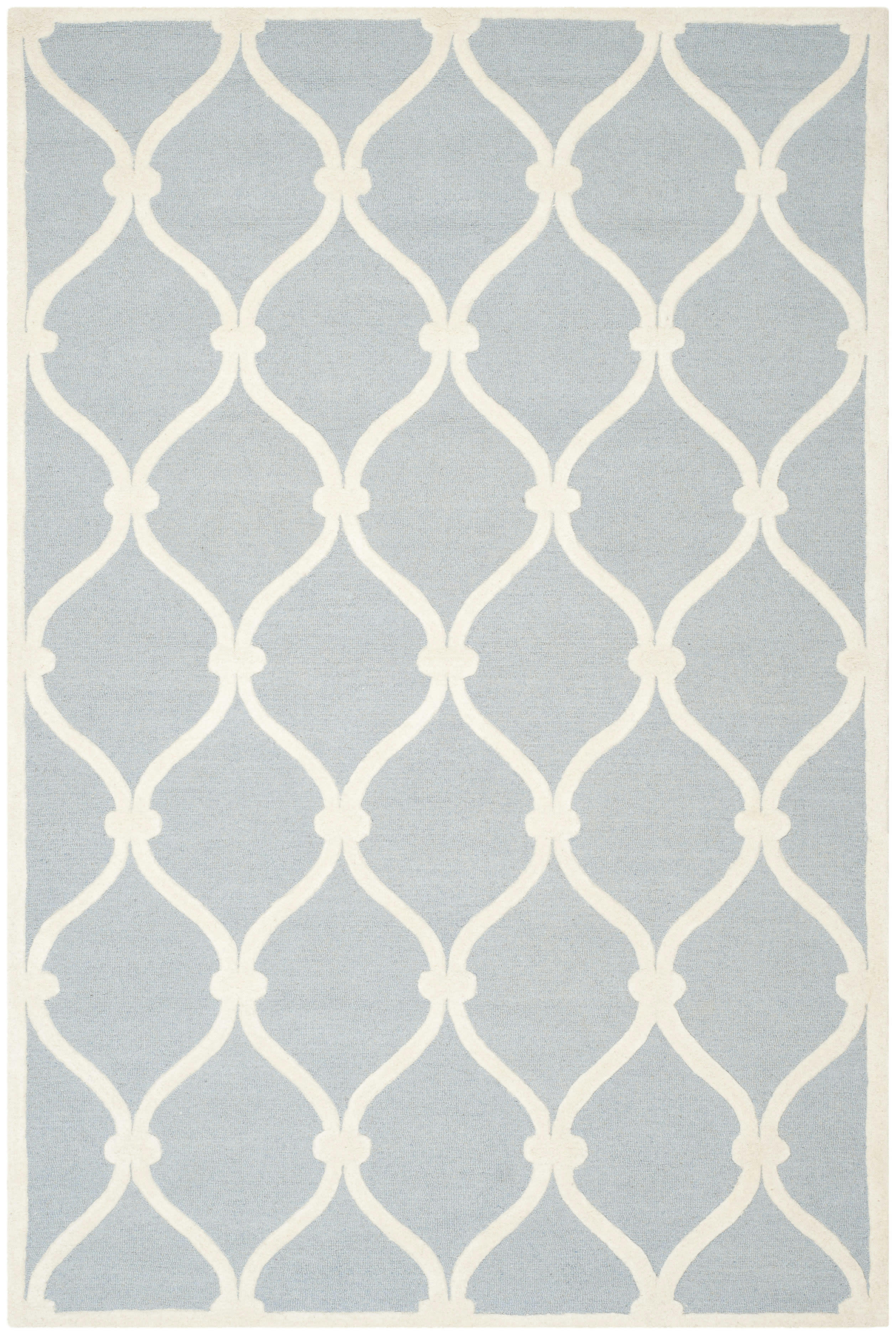 CAMBRIDGE - Tapis de salon interieur en bleu & ivoire, 183 x 274 cm