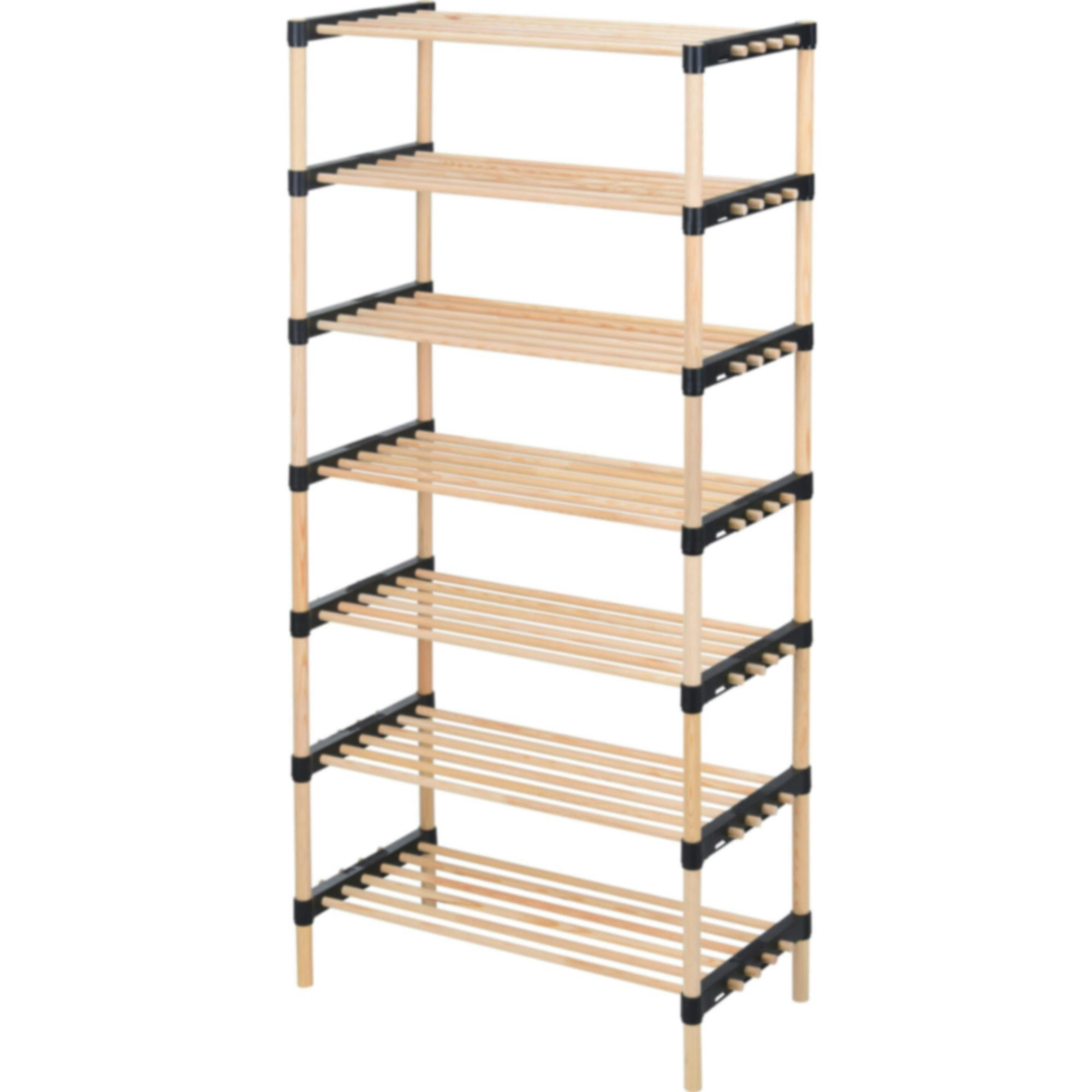 - Étagère à chaussures 7 étages en bois - 56x28x110cm