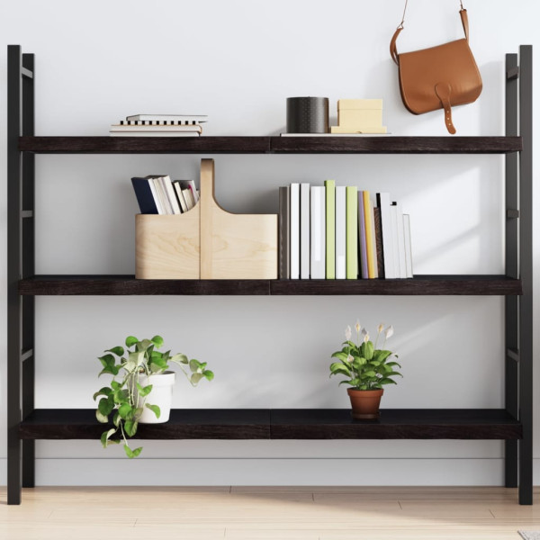 VidaXL Półka ciemnobrązowa 140x40x(2-4) cm