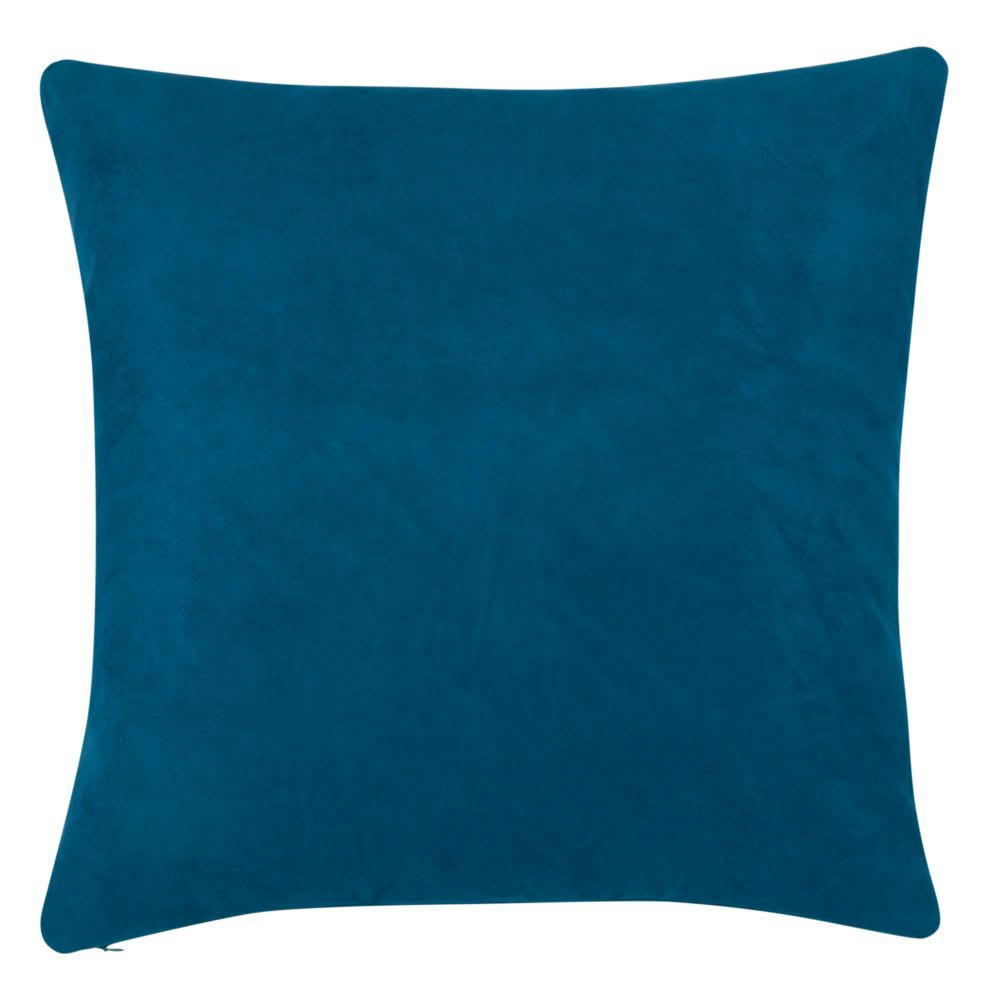 - Coussin en suédine bleu de saxe 60x60