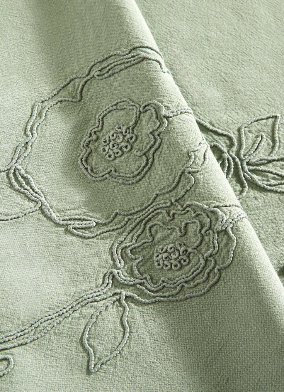 CHEMIN DE TABLE ROSA VERT D'EAU