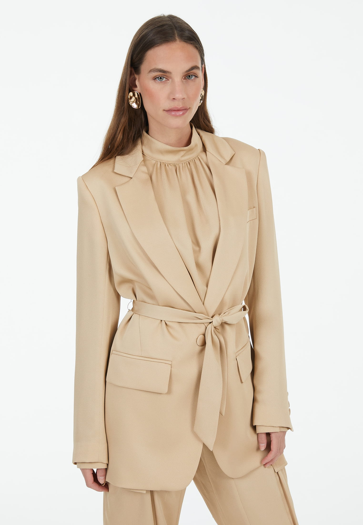 Blazer aus mattem Satin