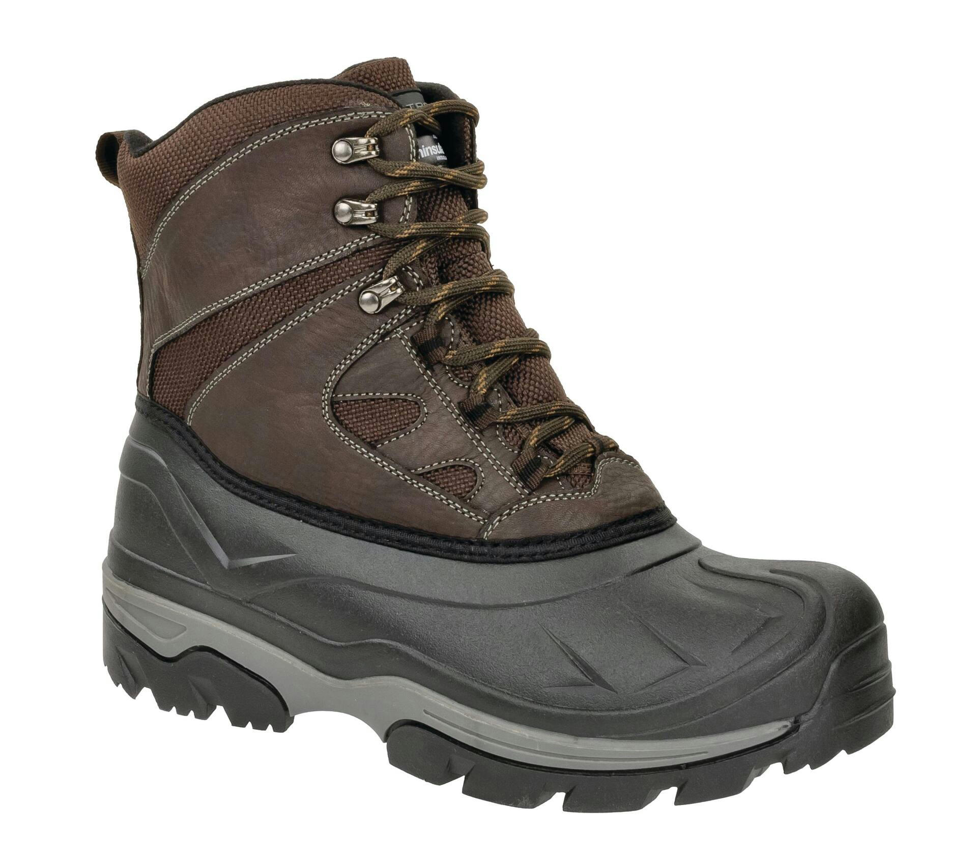 Outbound Men's Nordic Insulated PU Leather/Rubber Winter Snow Boots Warm Waterproof