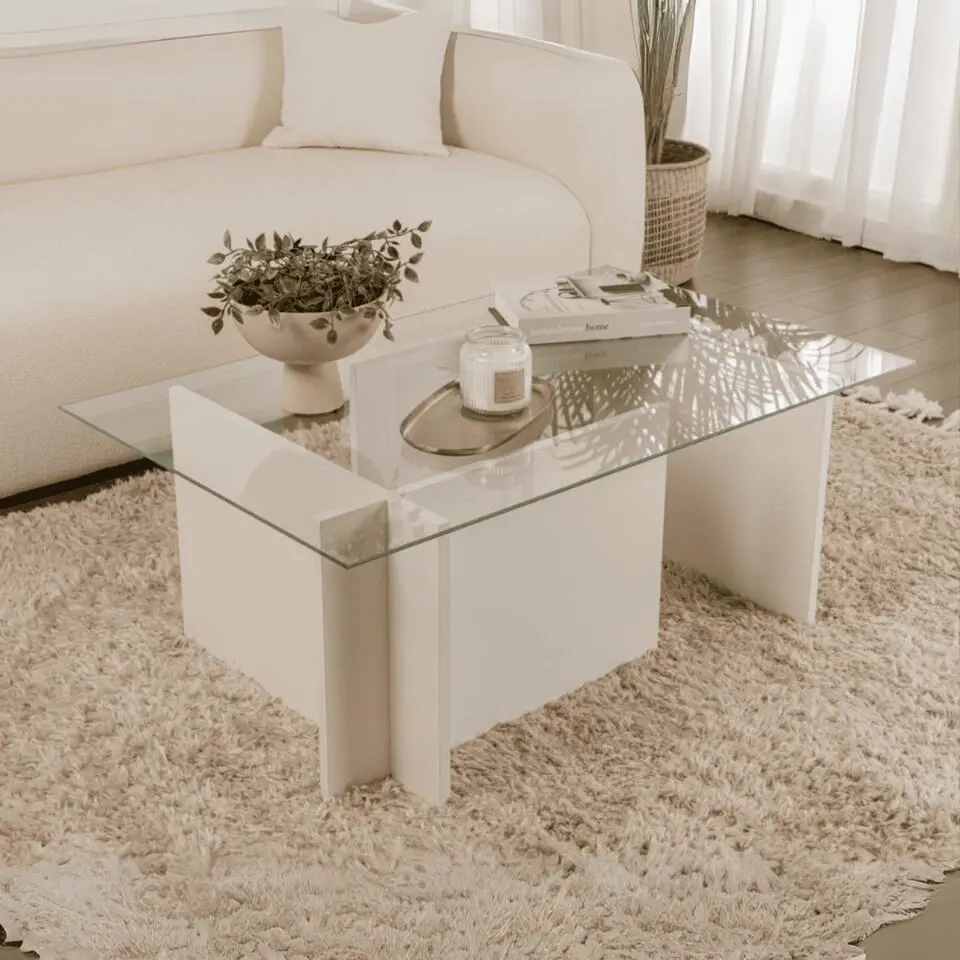 Calicosy - NOAH Salontafel - Transparant - 65x105x40 cm