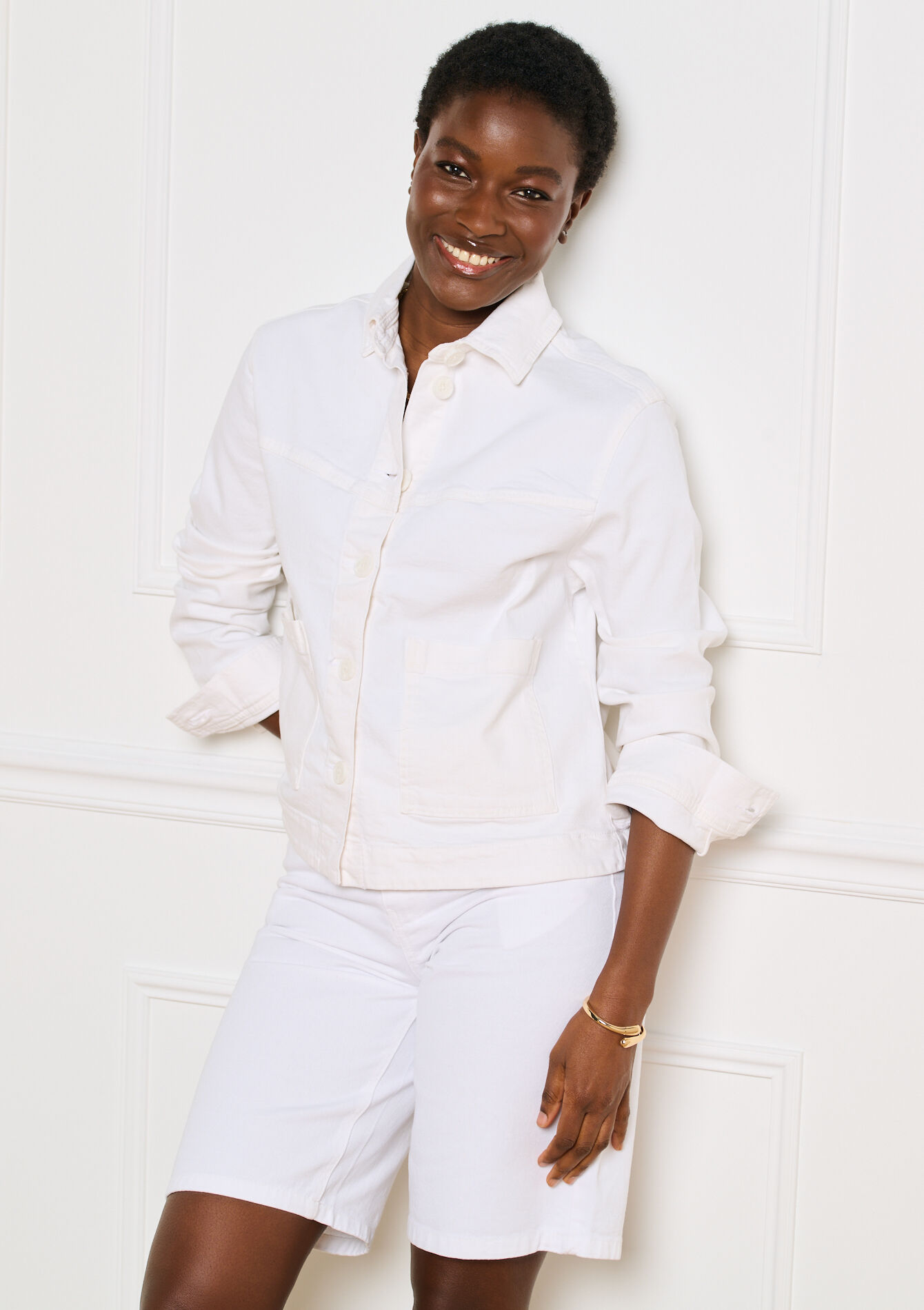 Korte gestructureerde jas