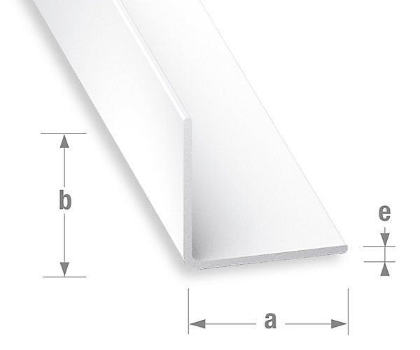 Cornière égale en PVC CQFD 2002-68550 blanche l.200 x H.200 mm longueur 1 m