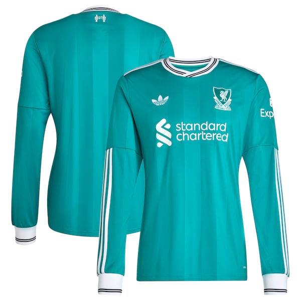 Liverpool adidas 2025/26 Third Replica Long Sleeve Jersey - Green