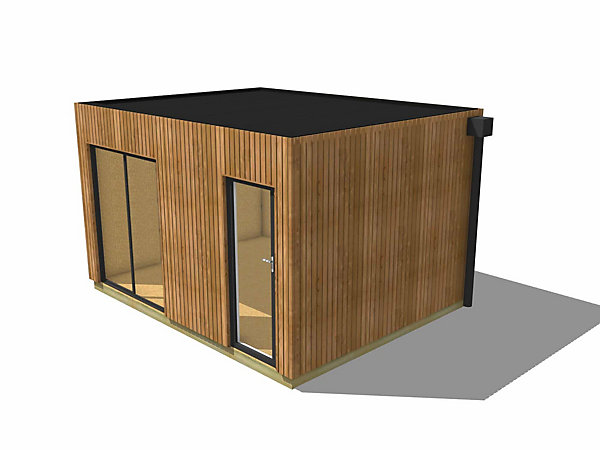 Extension maison en bois en bois 4,4 x 3,5 x 2,7 m avec plancher isolé