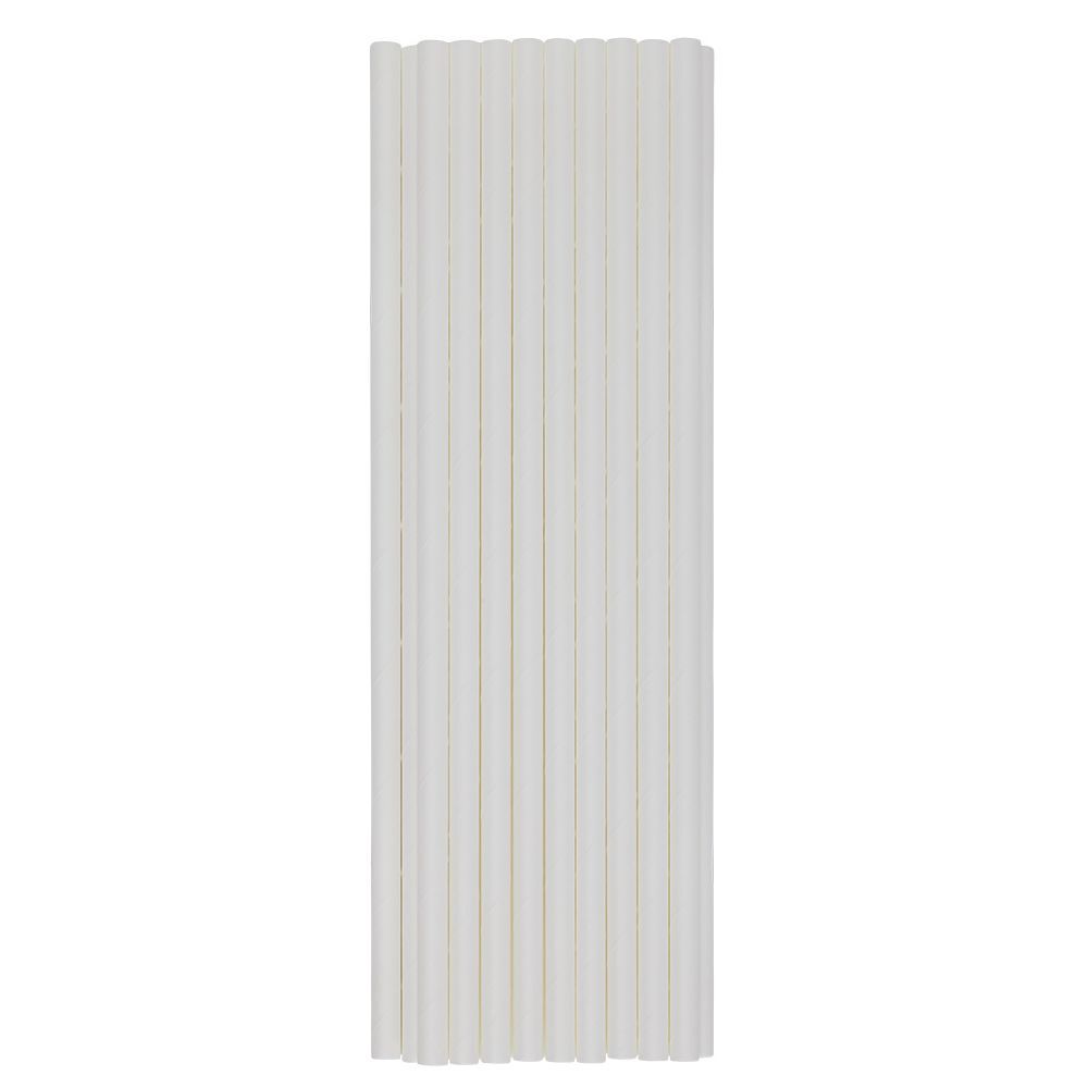 Paille en carton blanc x20