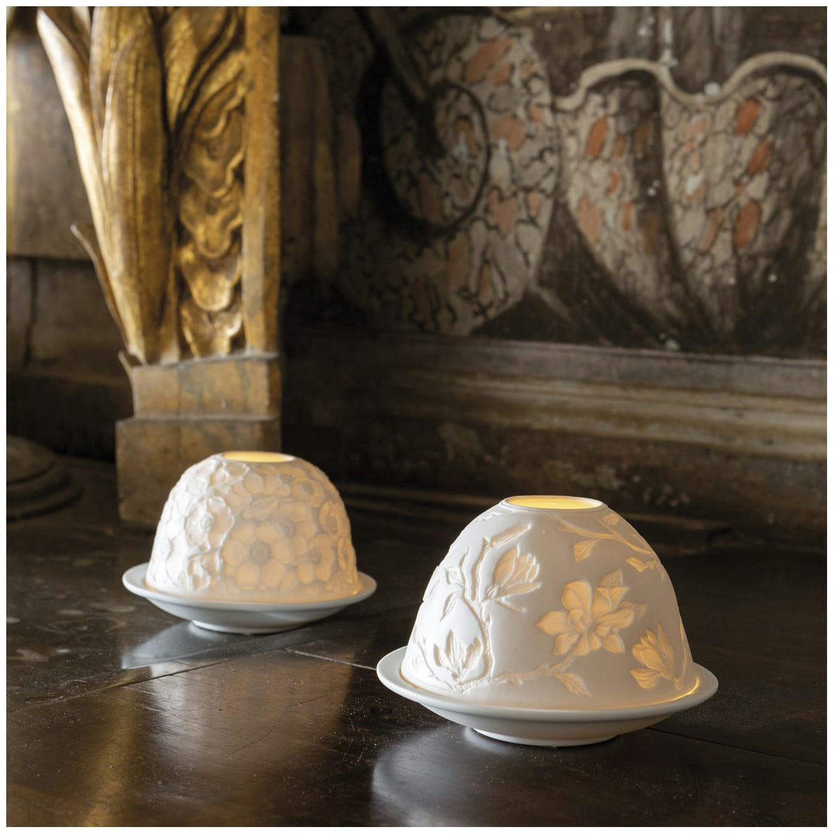 ECLAT FLORAL - Photophore lithophanie Éclat floral