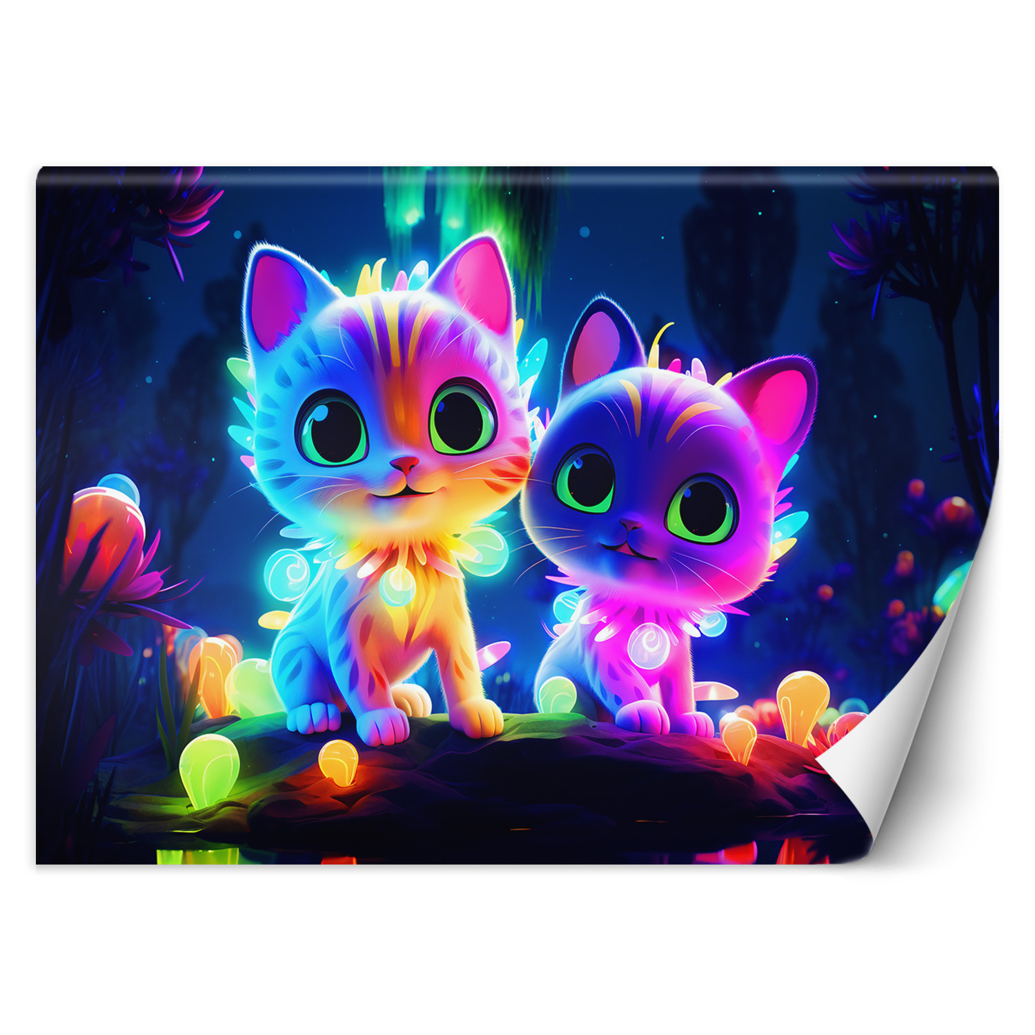 Feeby Fototapeta, Śliczne koty neonowe 150x105