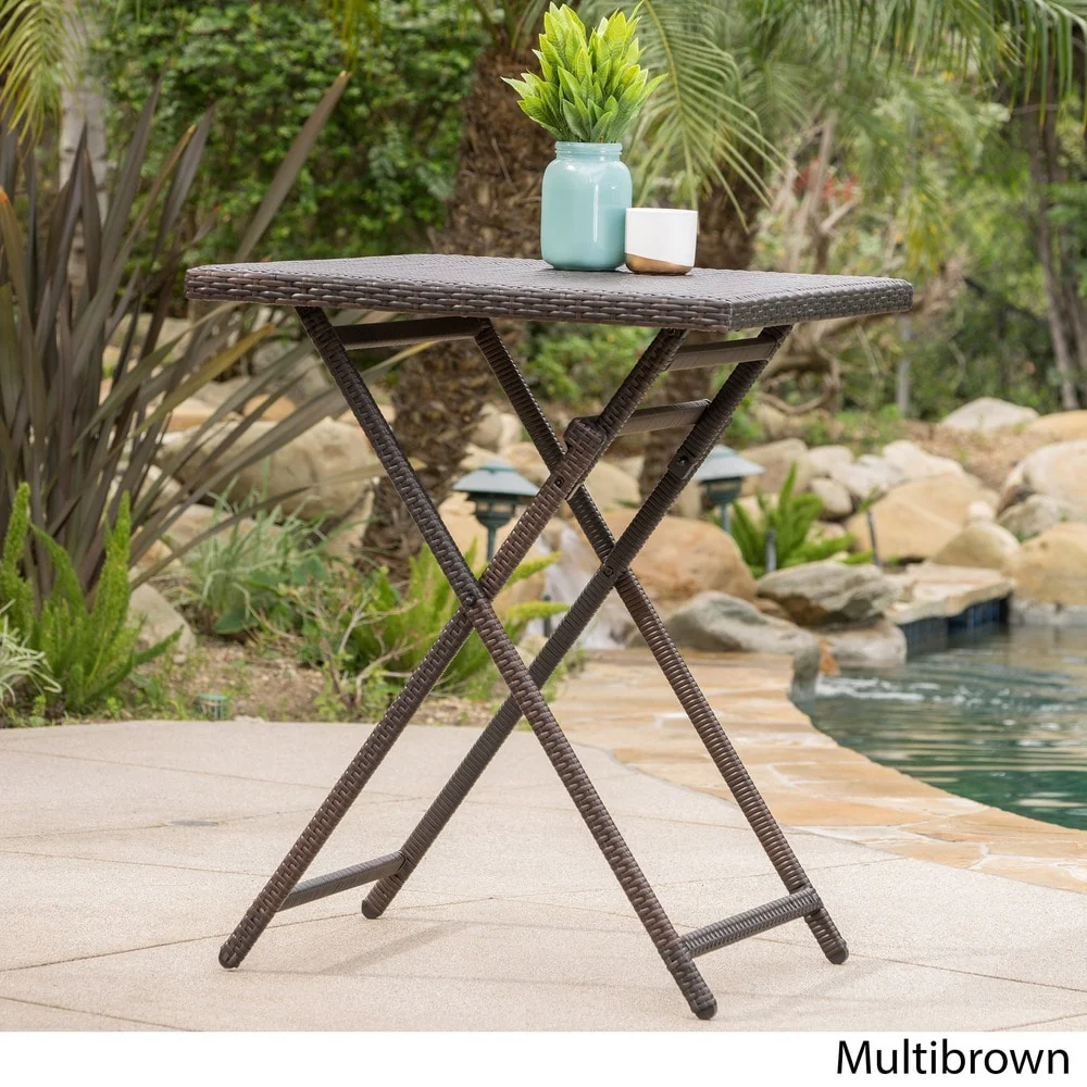 Margarita Outdoor Wicker Bar Table by Christopher Knight Home - 31.50 W x 31.50 L x 39.00 H