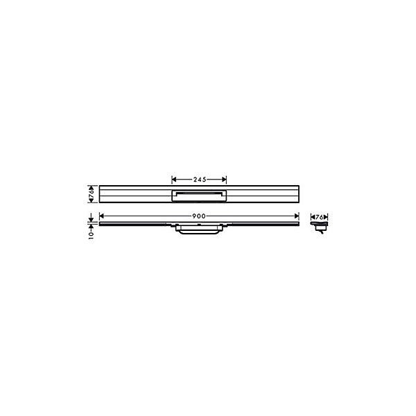 Caniveau de douche découpable 90 cm HANSGROHE RainDrain Flex montage mural bronze brossé