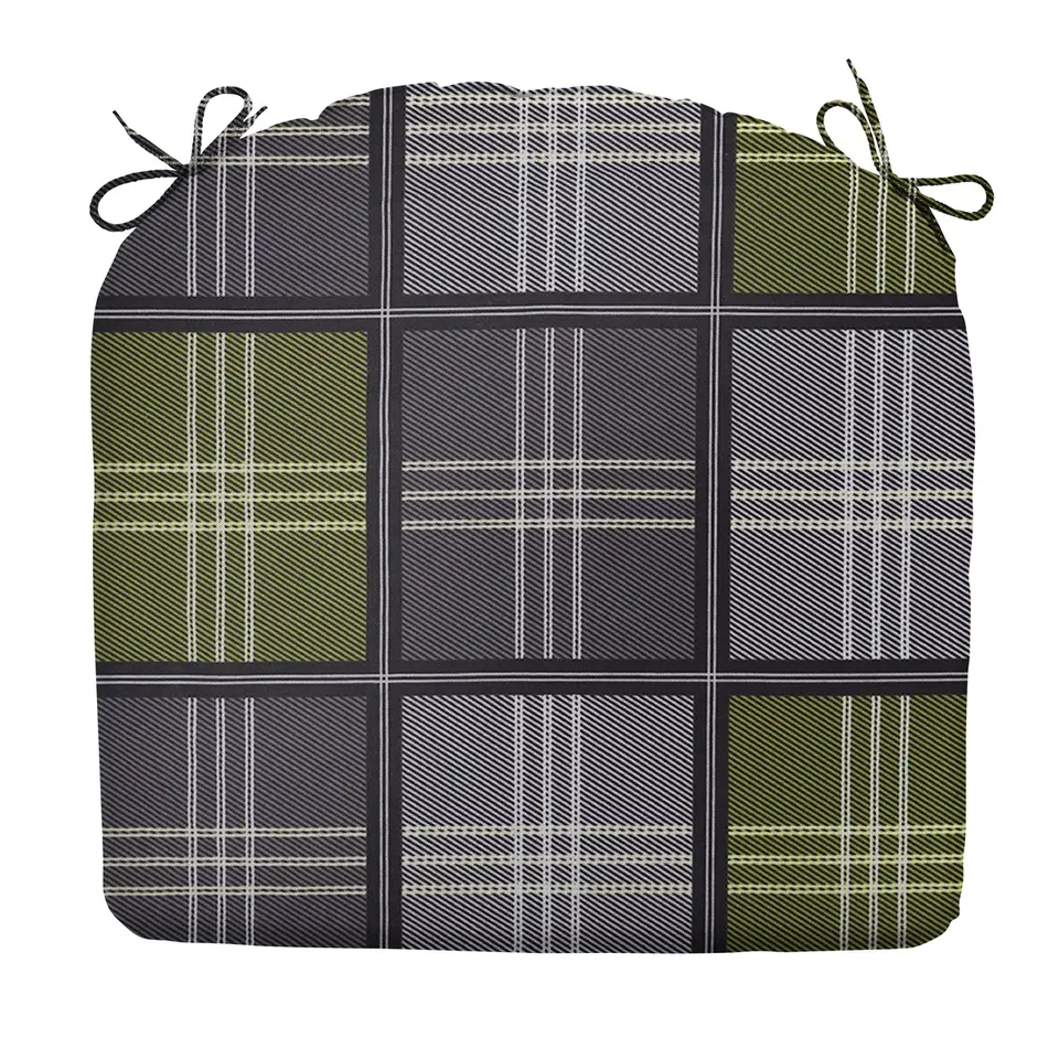 Madison - Zitkussen Patchy olive - Ca. 46x48 cm - Set van 4