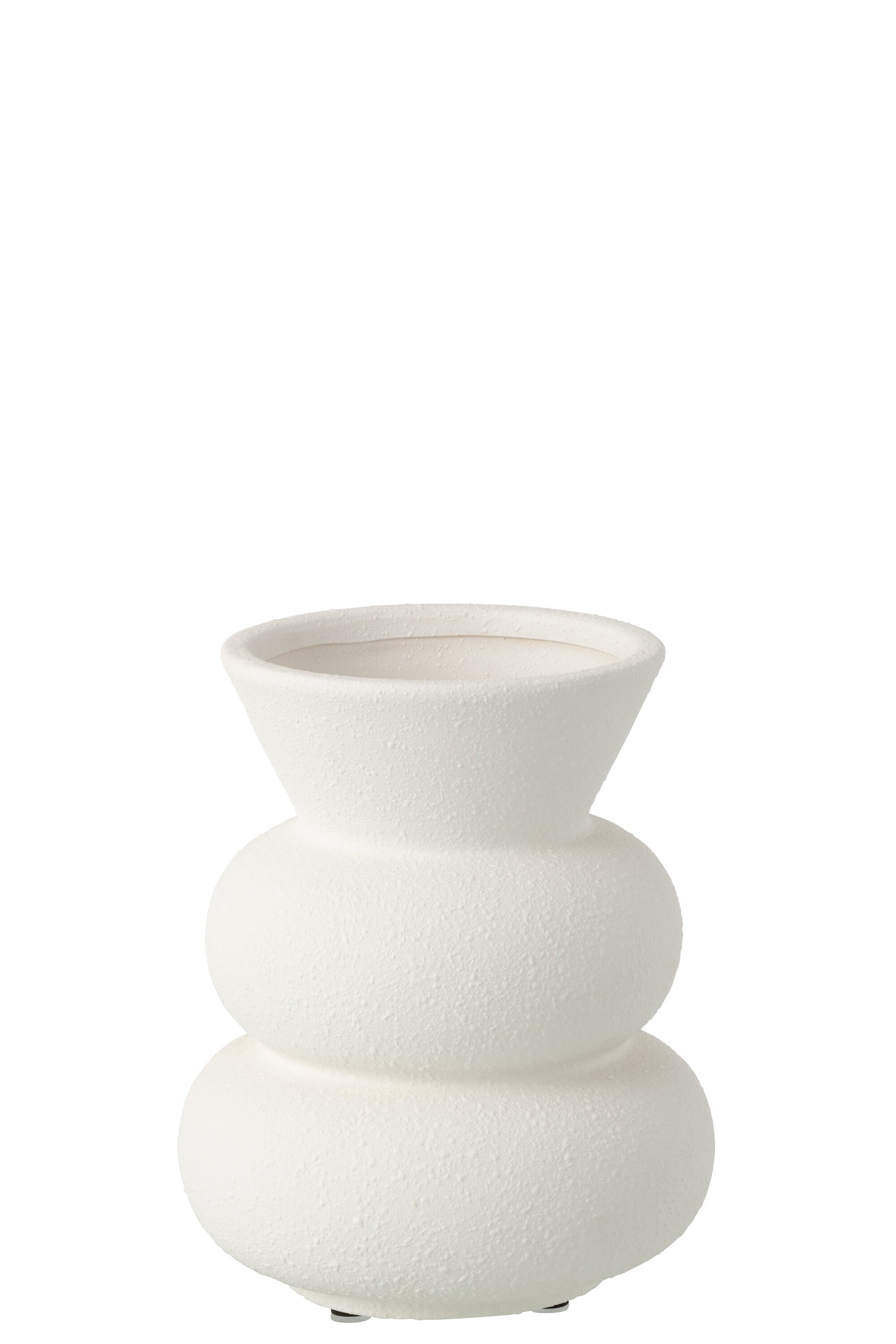 J-Line vaas Kegel - keramiek - wit