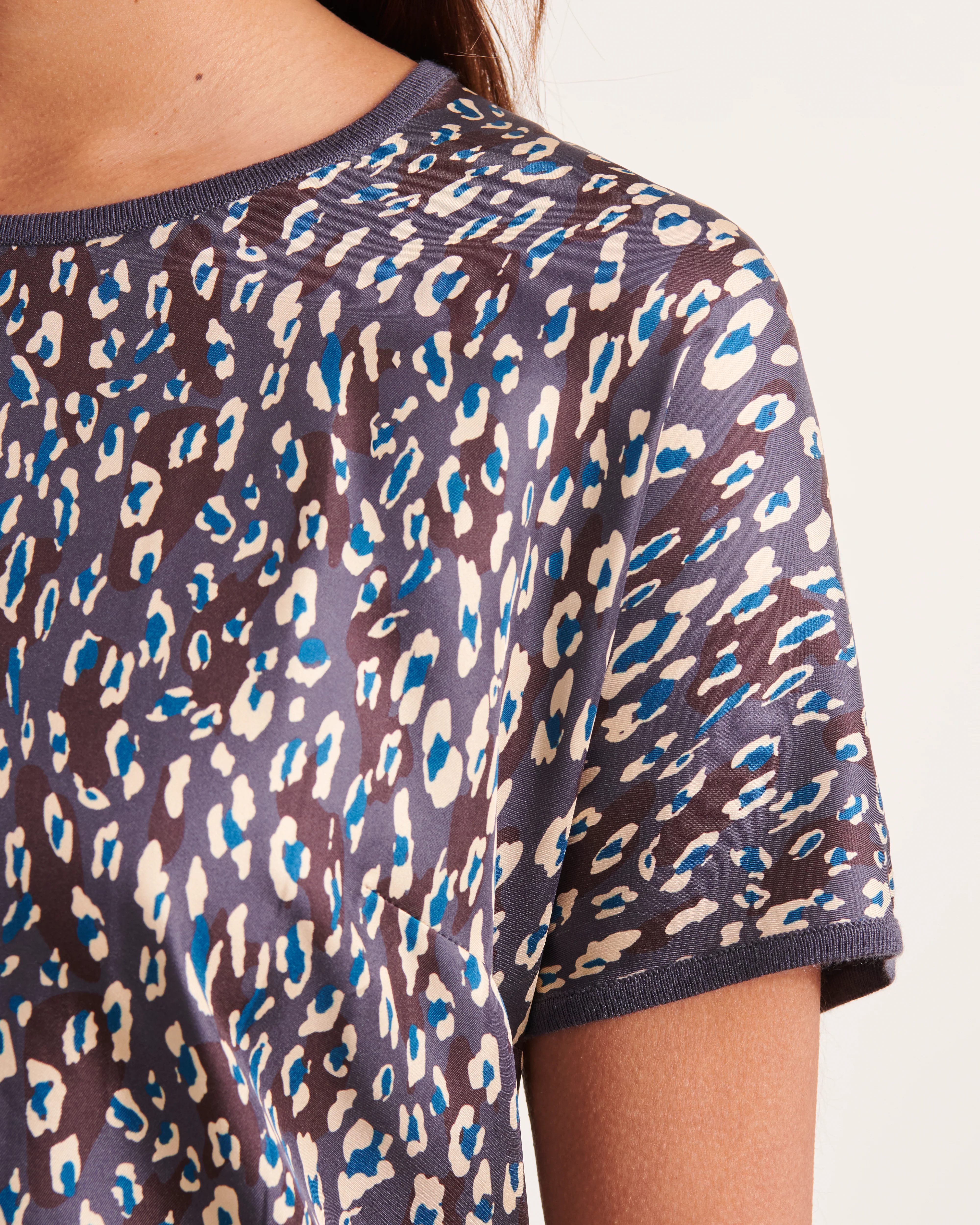 Pull imprimé bimatière manches kimono twin-set AUGUSTE/12165/630