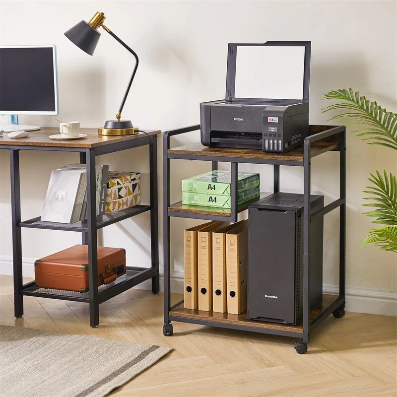 Mobile Printer Stand with Wheels - 32x18x23