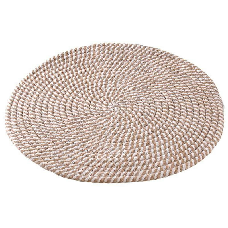 - Set de table rond en jute (lot de 6)