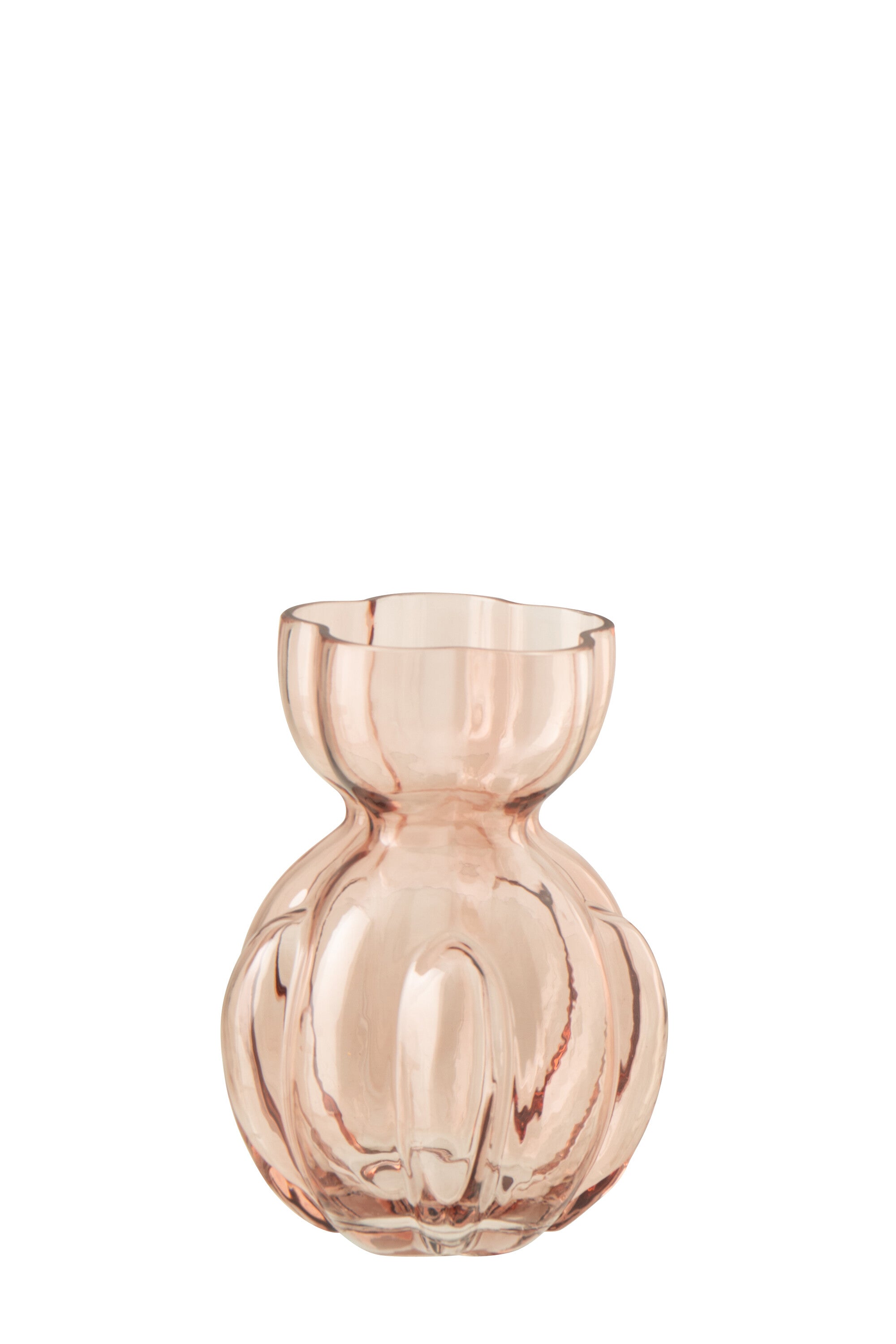 J-Line vaas Hubert - glas - zalmroze - small