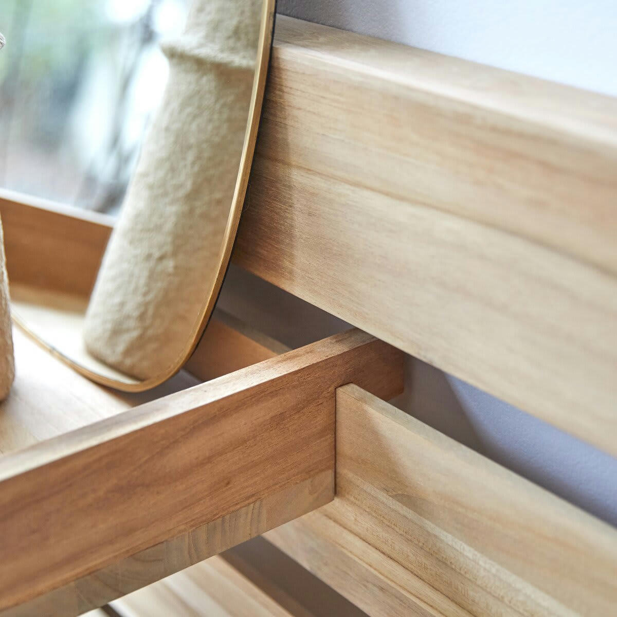 URBAIN - Ensemble de 2 étagères en teck massif